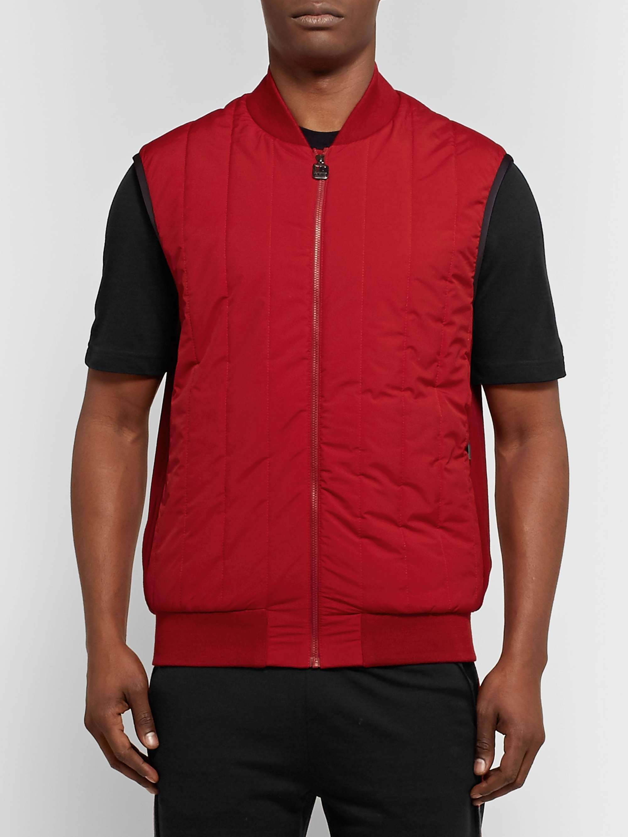 Z ZEGNA Quilted Wool and Shell Gilet