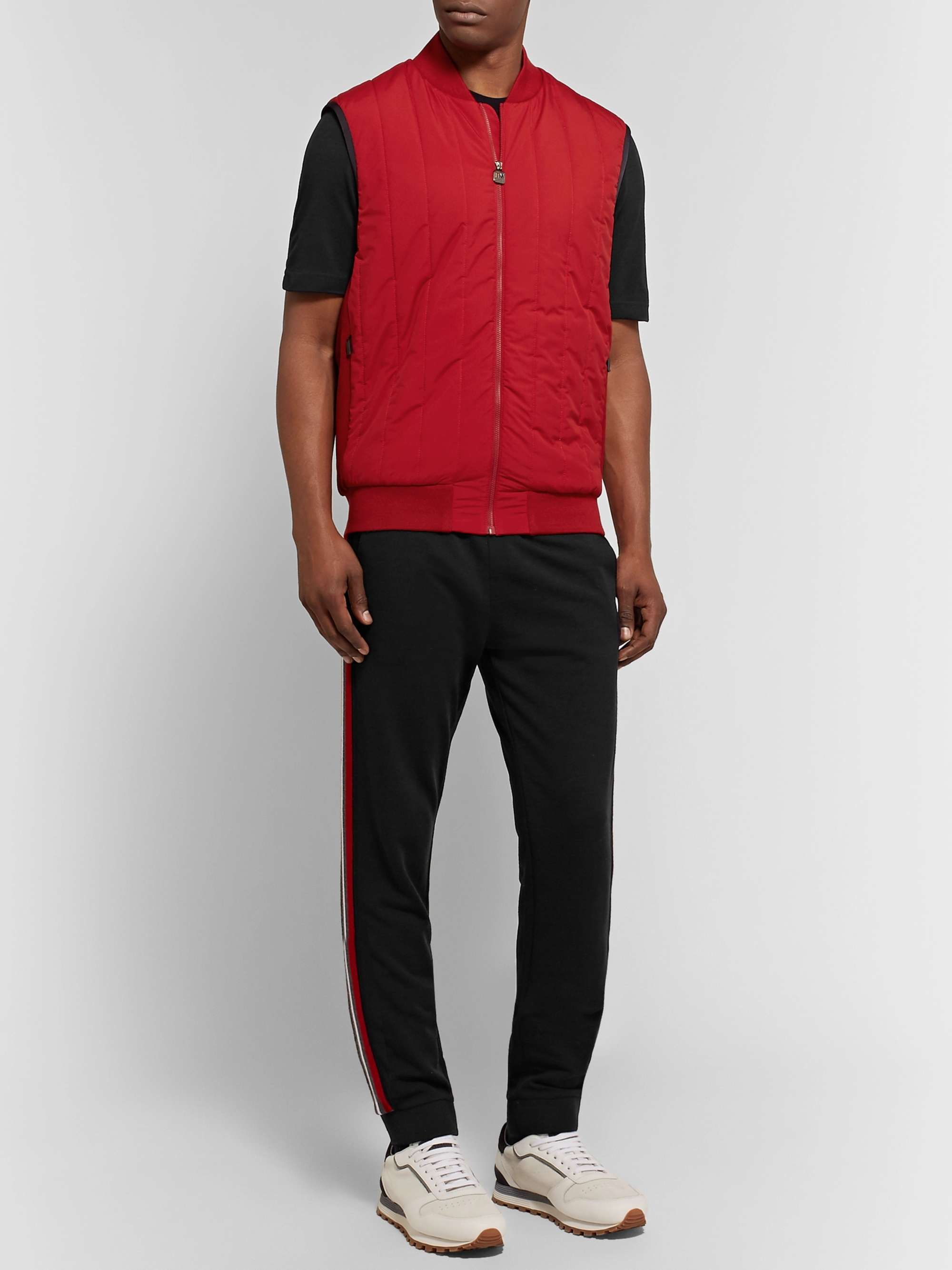 Z ZEGNA Quilted Wool and Shell Gilet