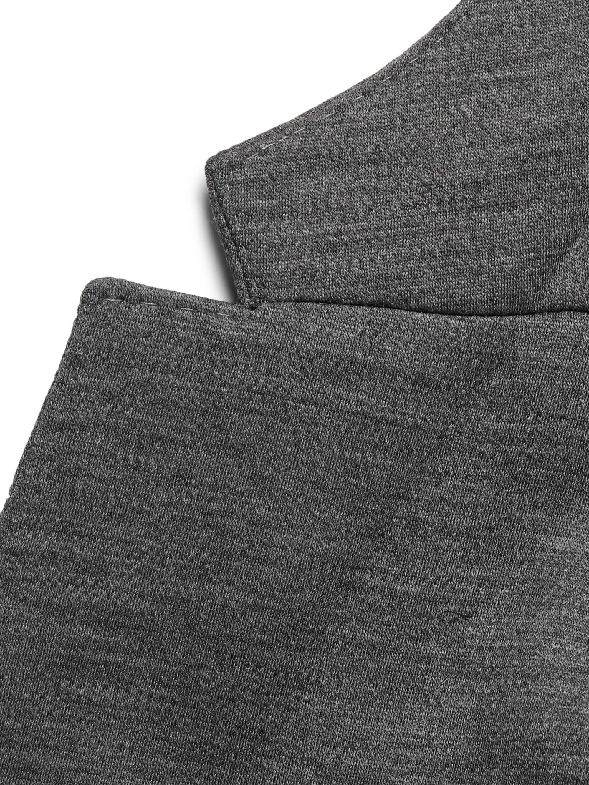 Z ZEGNA Grey Slim-Fit TECHMERINO Wool-Jersey Suit Jacket