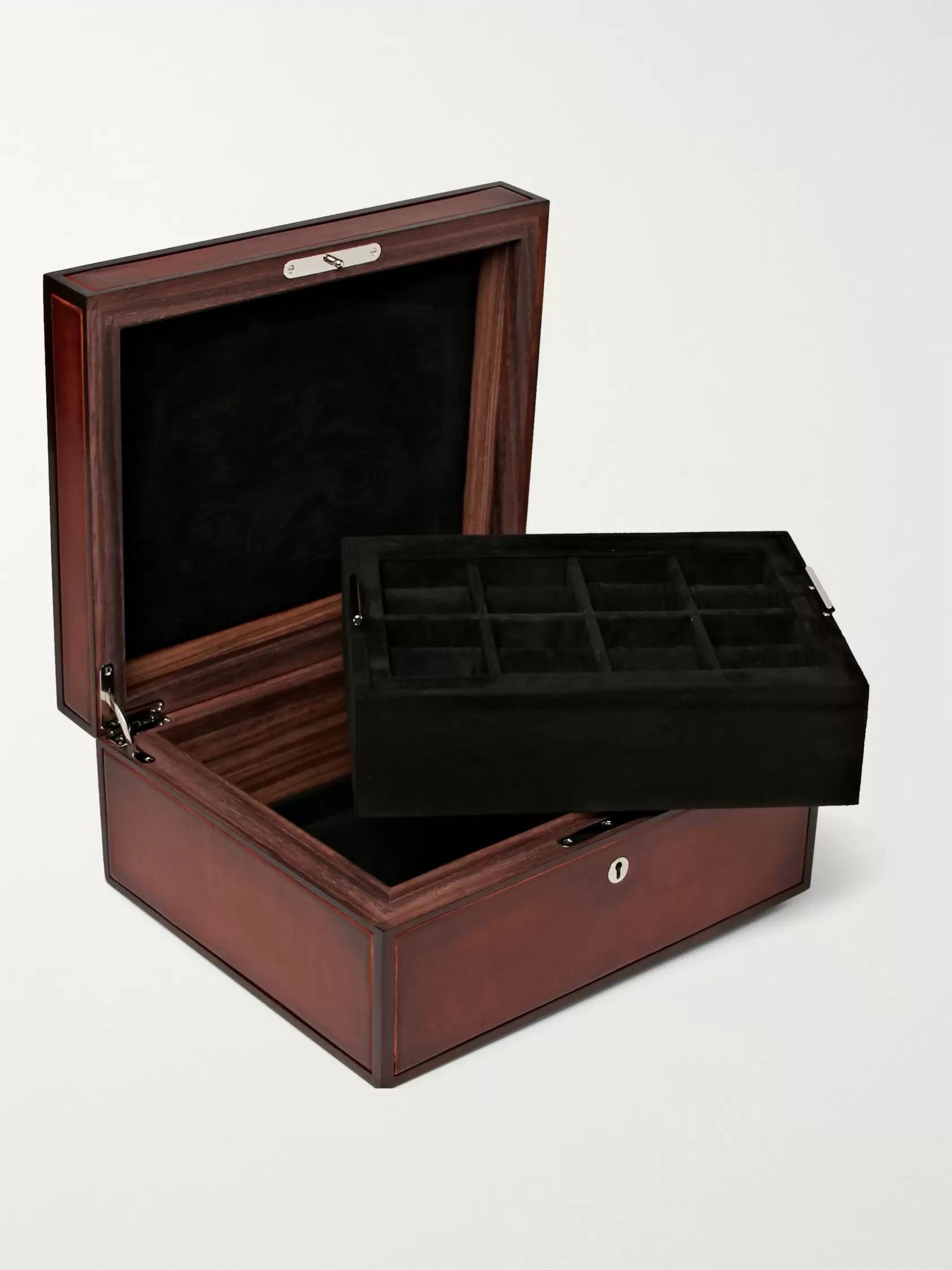 BERLUTI Venezia Leather and Rosewood Watch Box