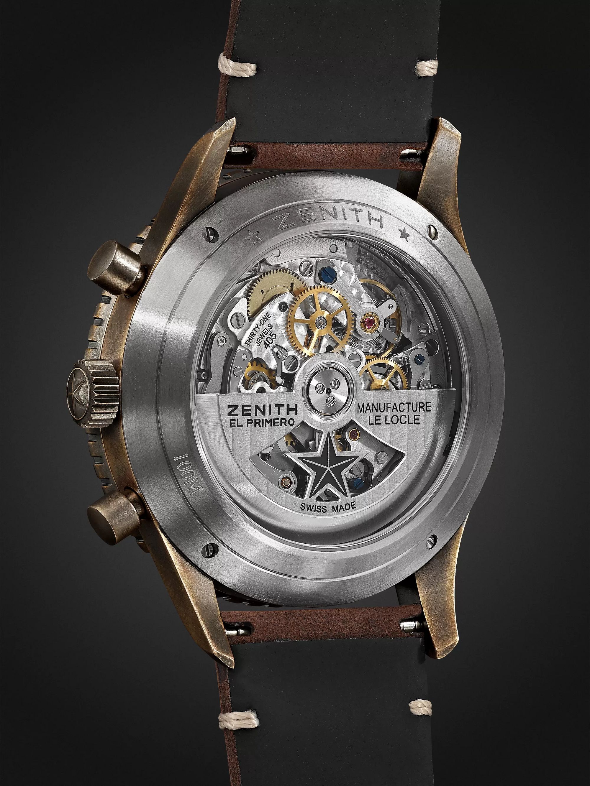 ZENITH Pilot Cronometro TIPO CP-2 Automatic 43mm Bronze and Nubuck Watch, Ref. No. 29.2240.405/18.C801
