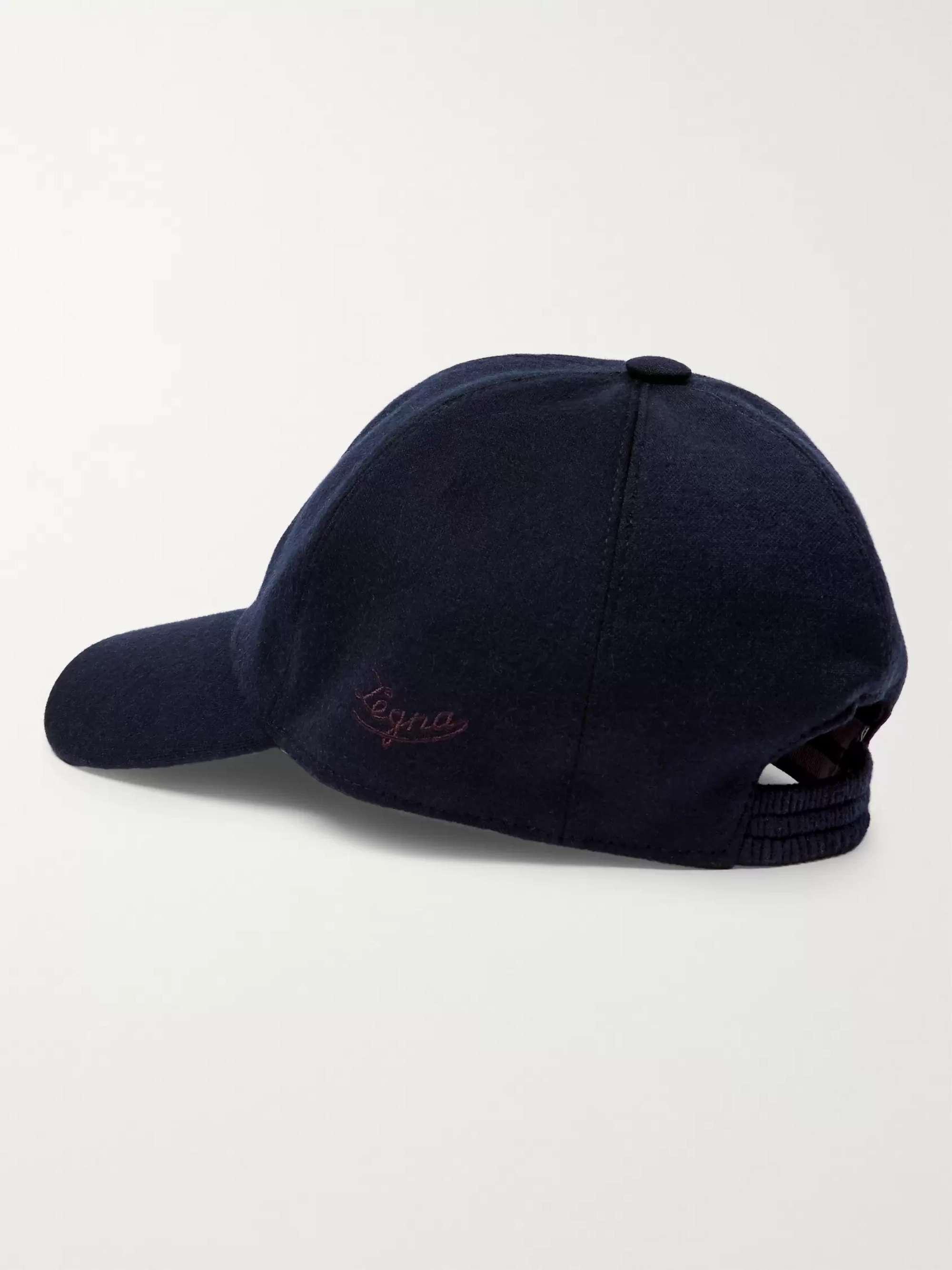 ZEGNA Embroidered Cashmere, Cotton and Silk-Blend Baseball Cap
