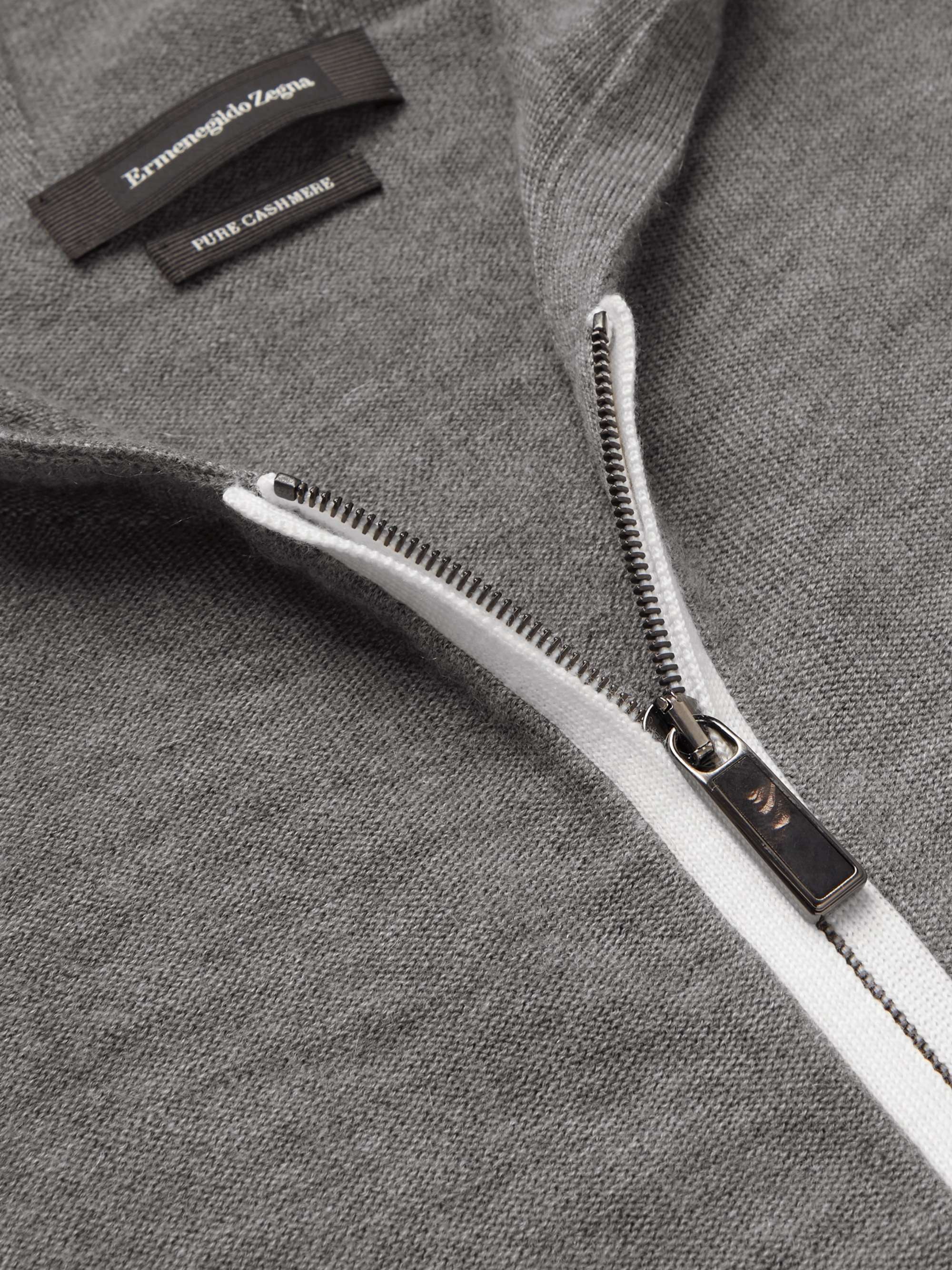 ZEGNA Cashmere Zip-Up Hoodie