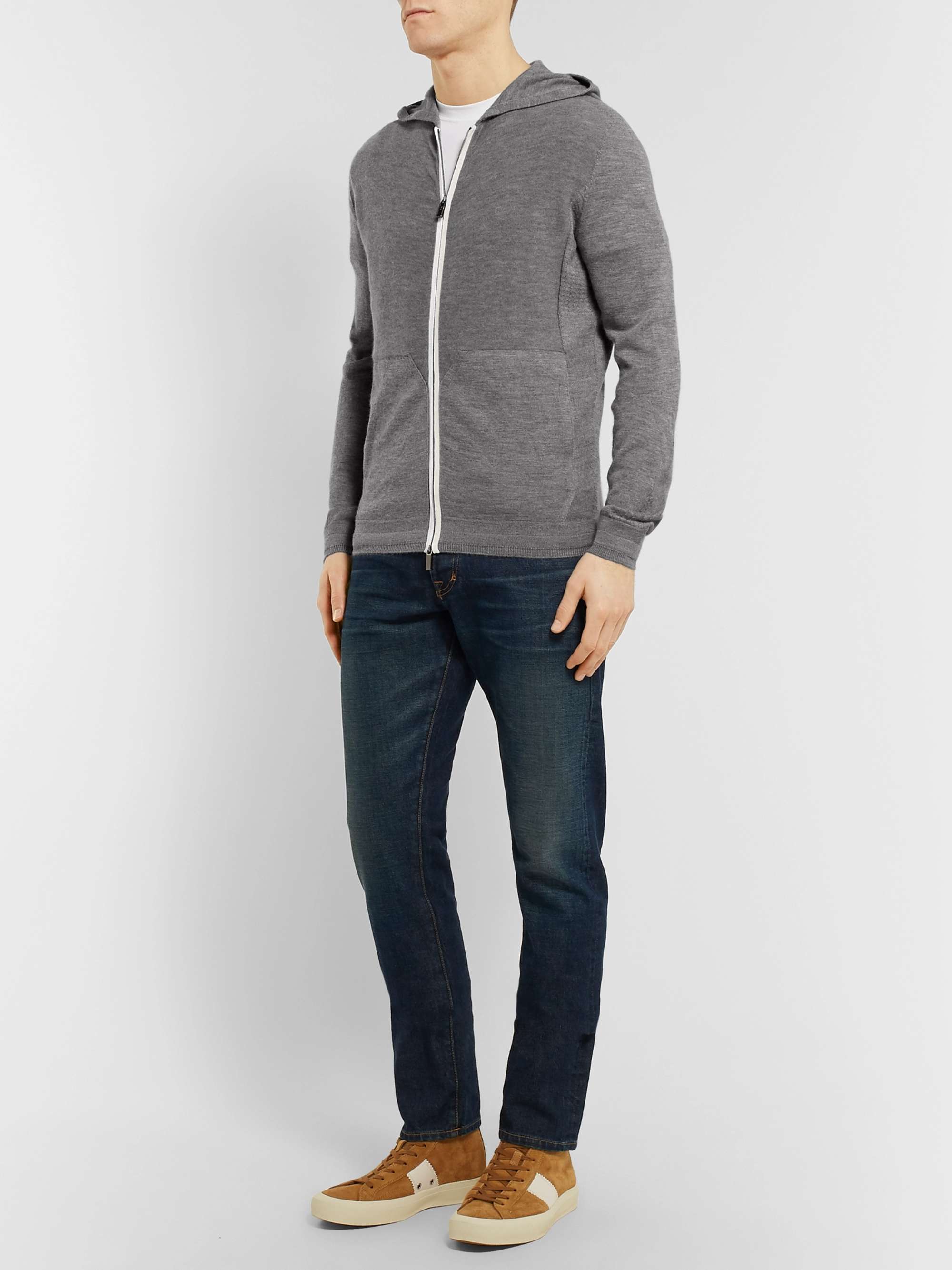 ZEGNA Cashmere Zip-Up Hoodie