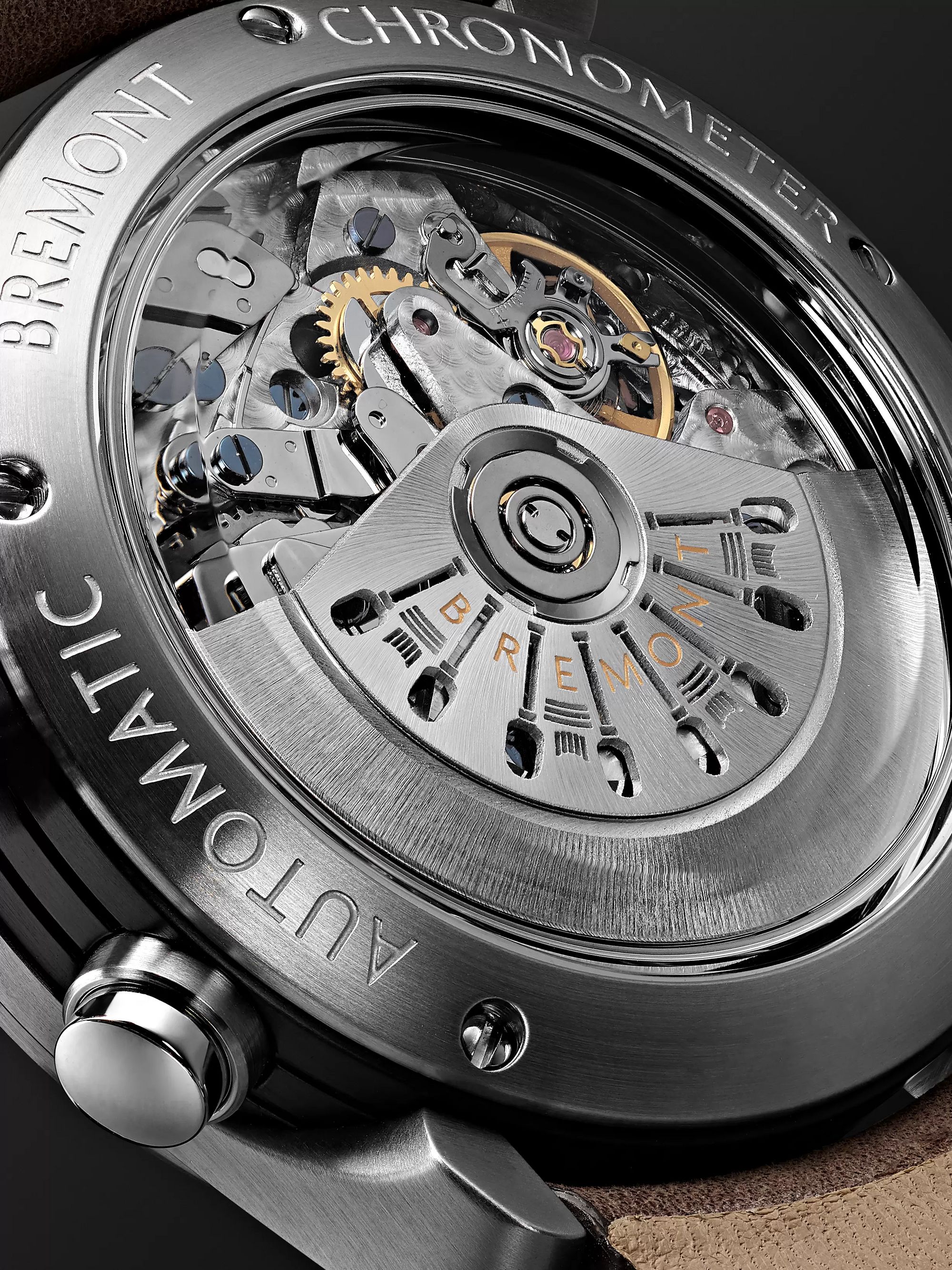BREMONT ALT1-C White-Black Automatic Chronograph 43mm Stainless Steel and Leather Watch, Ref. No. ALT1-C/WH-BK