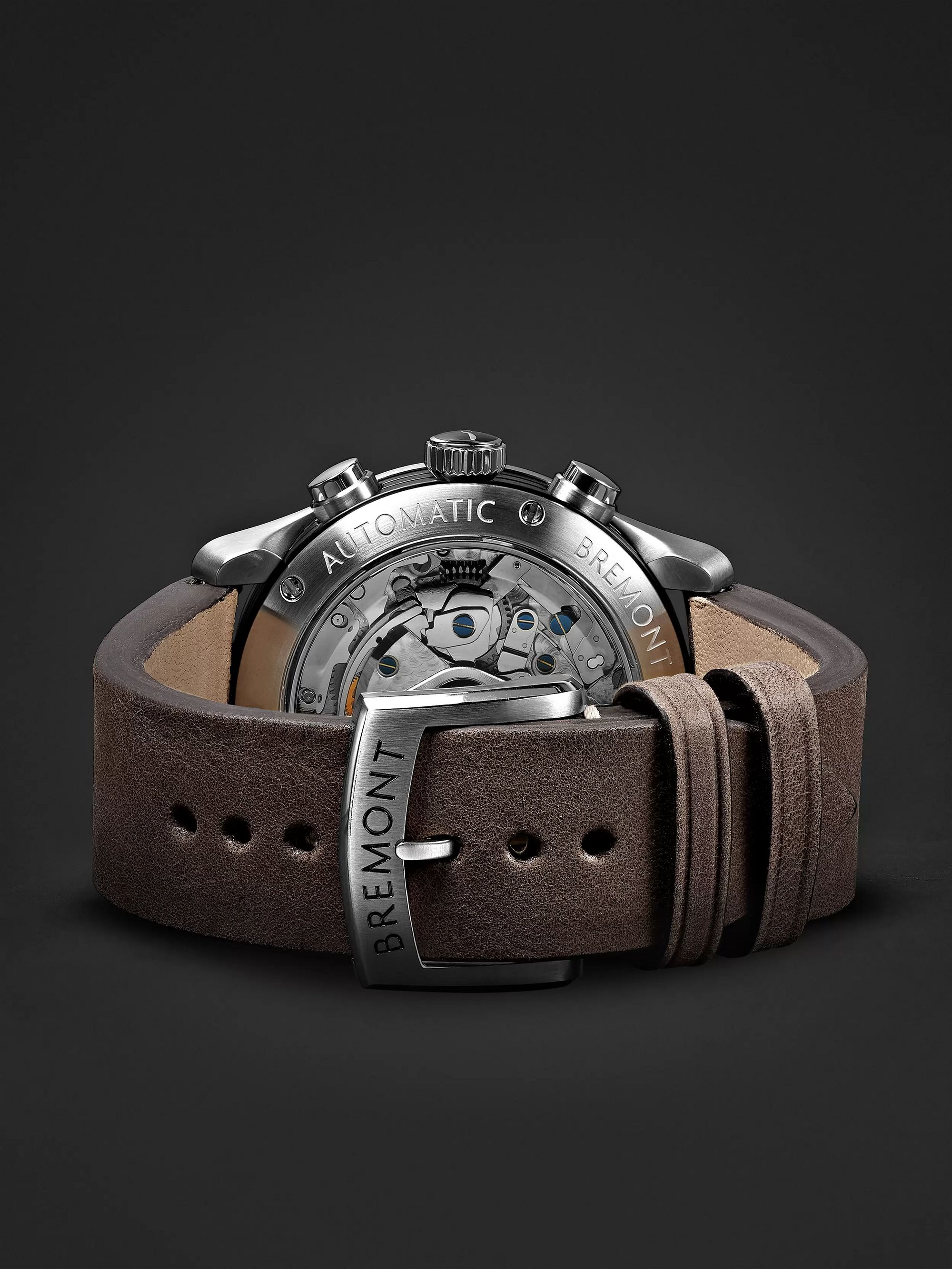 BREMONT ALT1-C White-Black Automatic Chronograph 43mm Stainless Steel and Leather Watch, Ref. No. ALT1-C/WH-BK