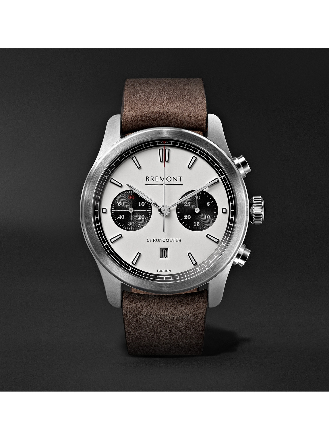 Bremont - ALT1-C White-Black Automatic Chronograph 43mm Stainless Steel and Leather Watch, Ref. No. ALT1-C/WH-BK - Men - White
