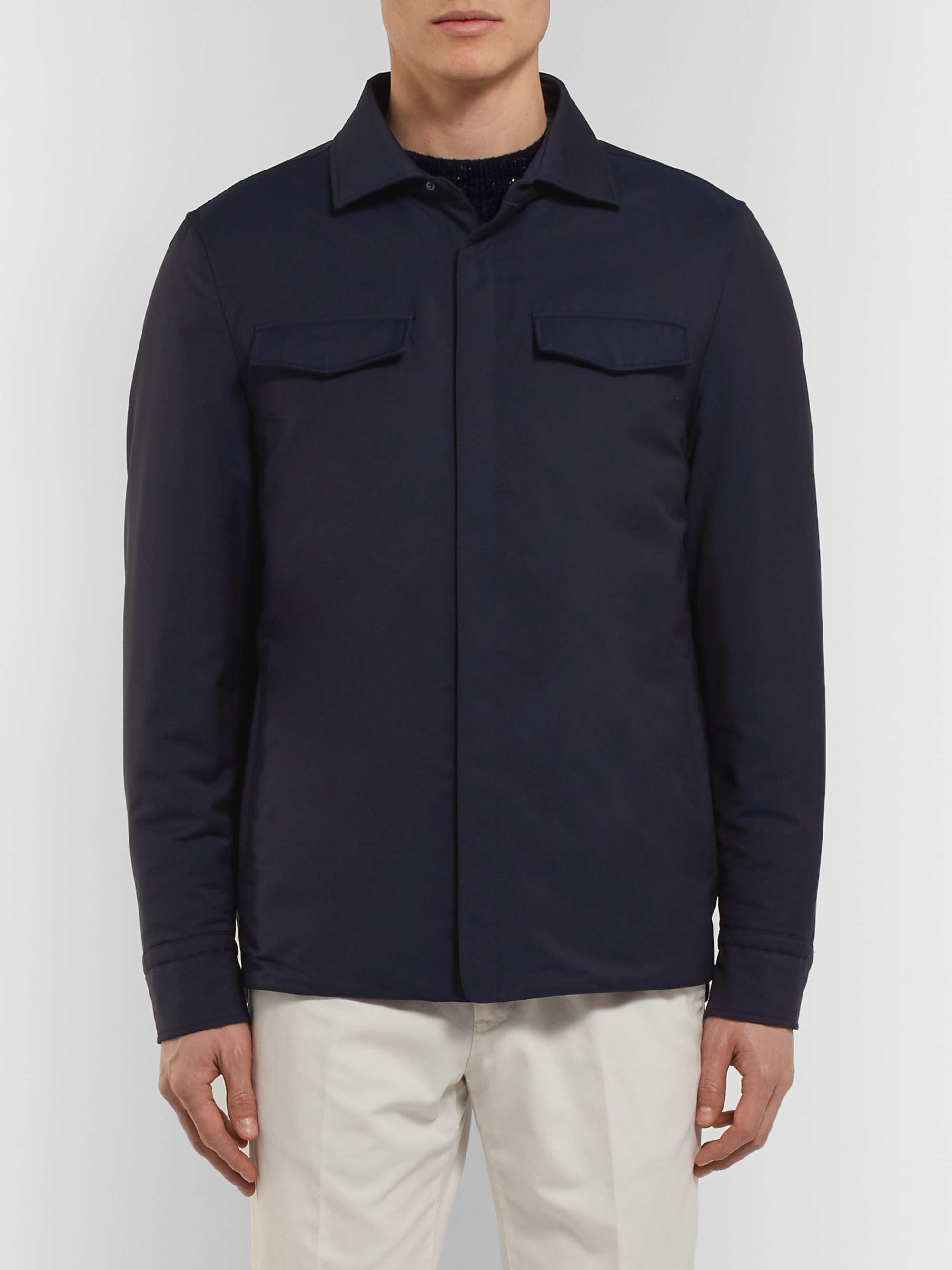 LORO PIANA Tecnowool Padded Virgin Wool-Blend Overshirt