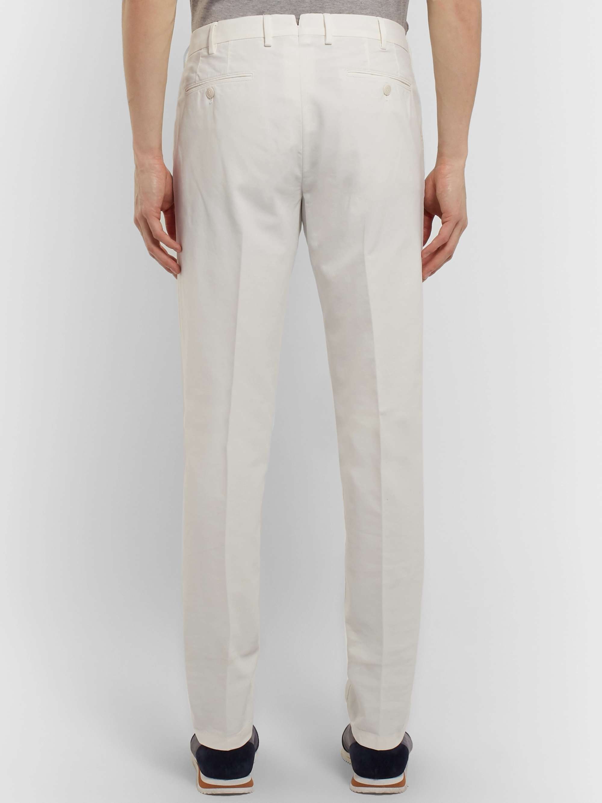 LORO PIANA Slim-Fit Cotton-Blend Trousers