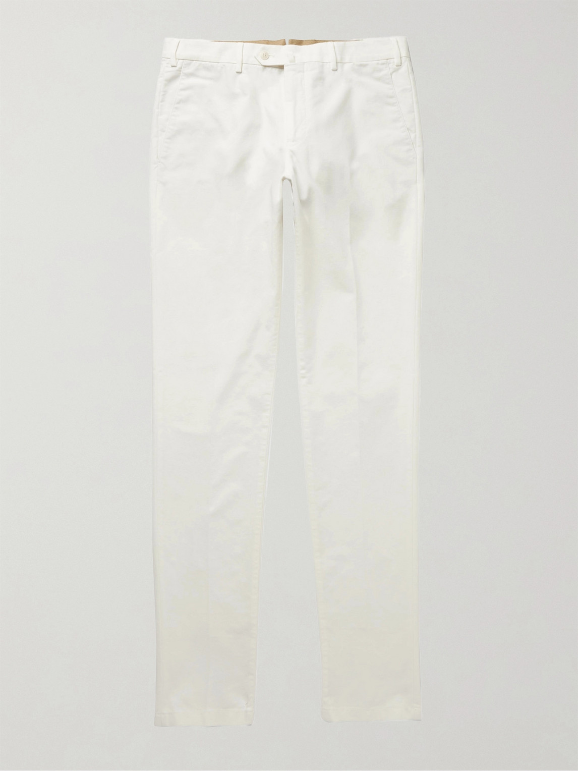 Loro Piana Slim-Fit Washed Cotton-Blend Trousers - Men