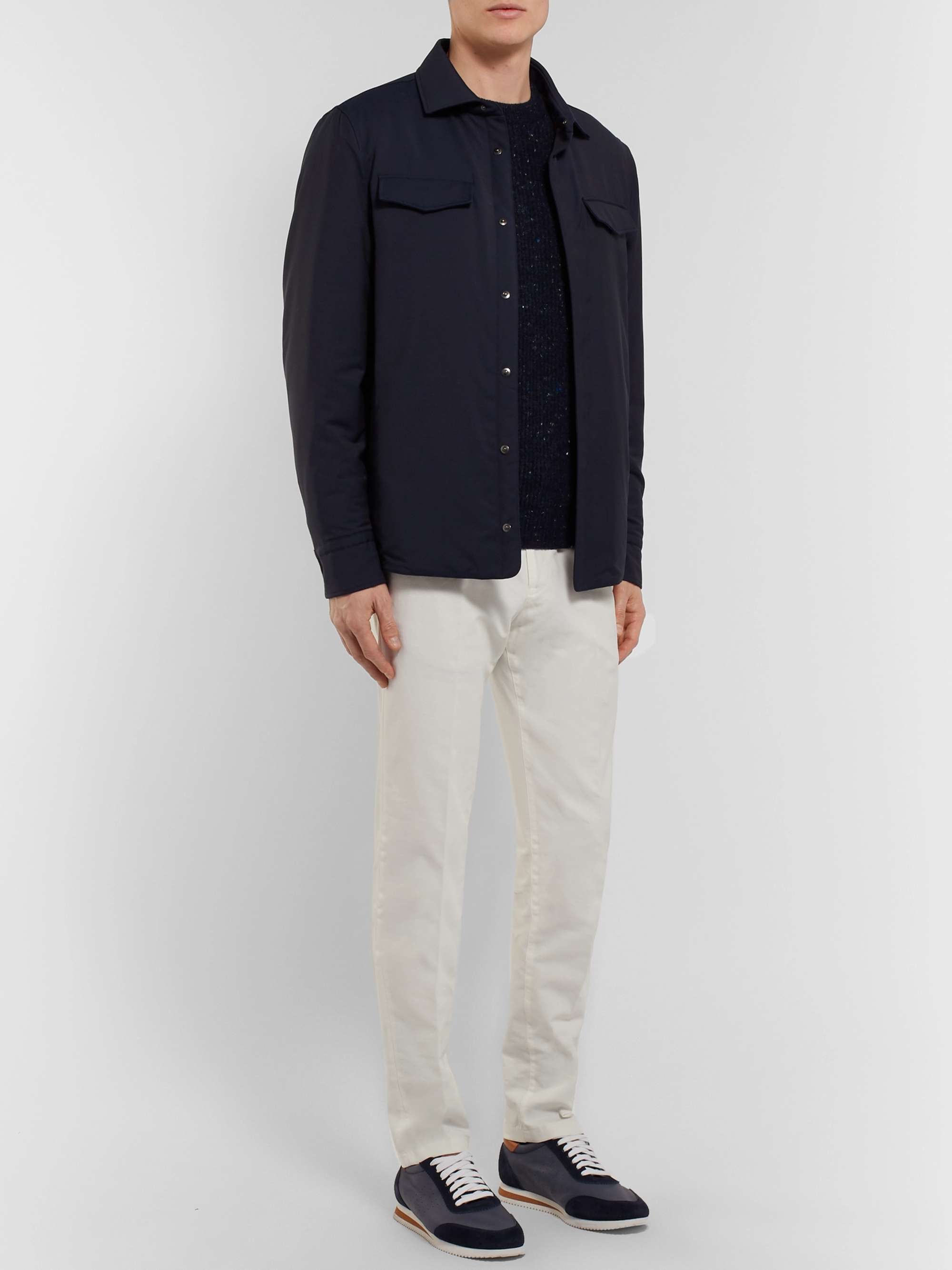LORO PIANA Slim-Fit Cotton-Blend Trousers