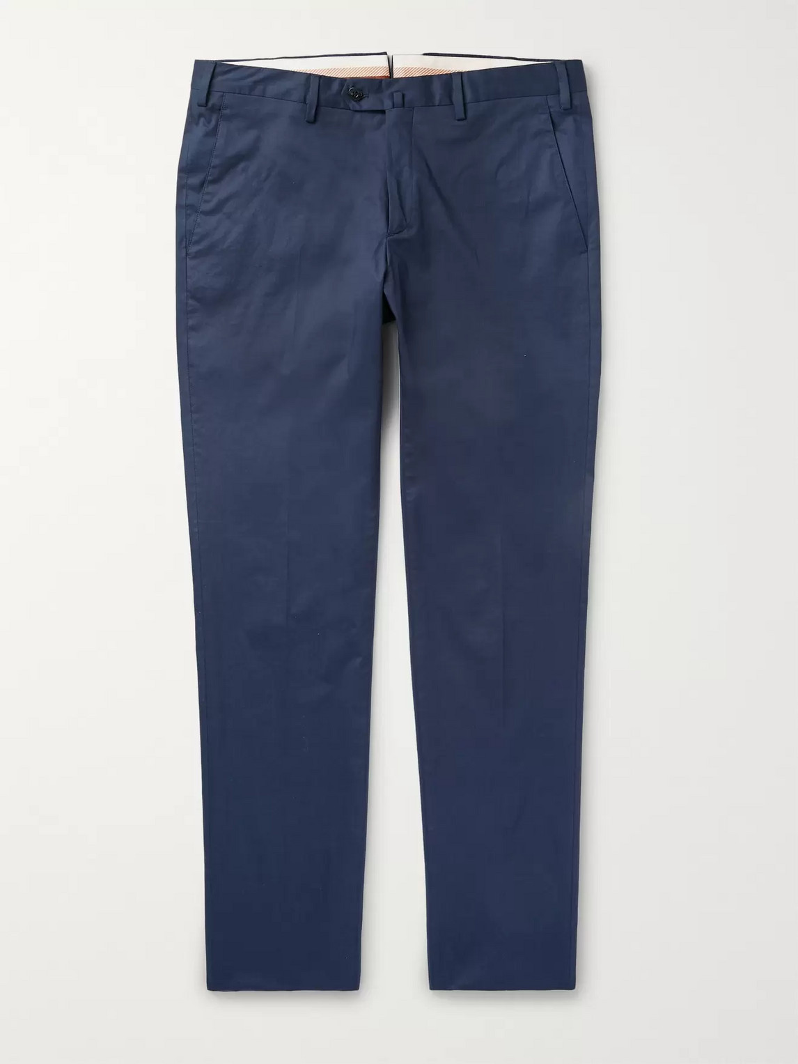 Loro Piana Navy Slim-Fit Stretch-Cotton Twill Trousers - Men