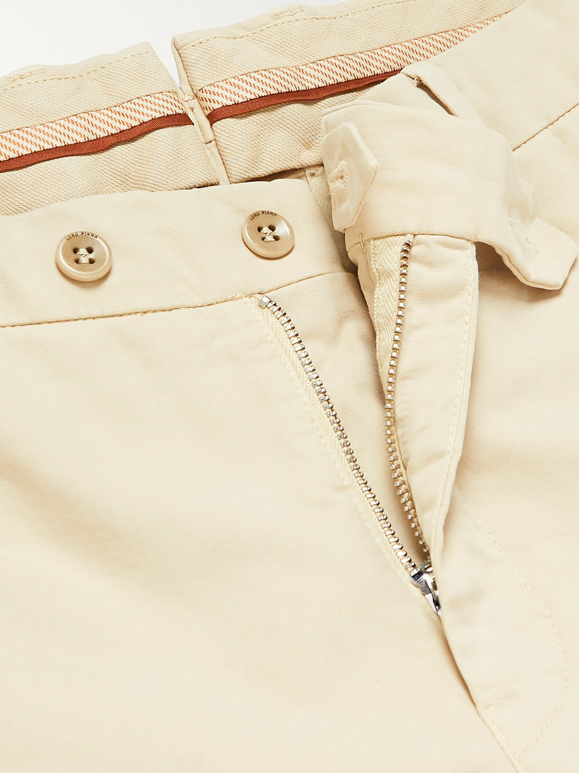 Loro Piana Pantaflat Slim-fit Pleated Stretch-cotton Trousers In Neutrals