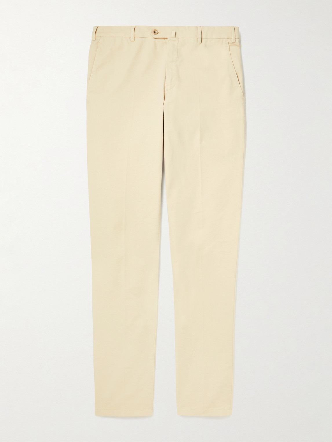 Loro Piana Pantaflat Slim-Fit Pleated Stretch-Cotton Trousers - Men