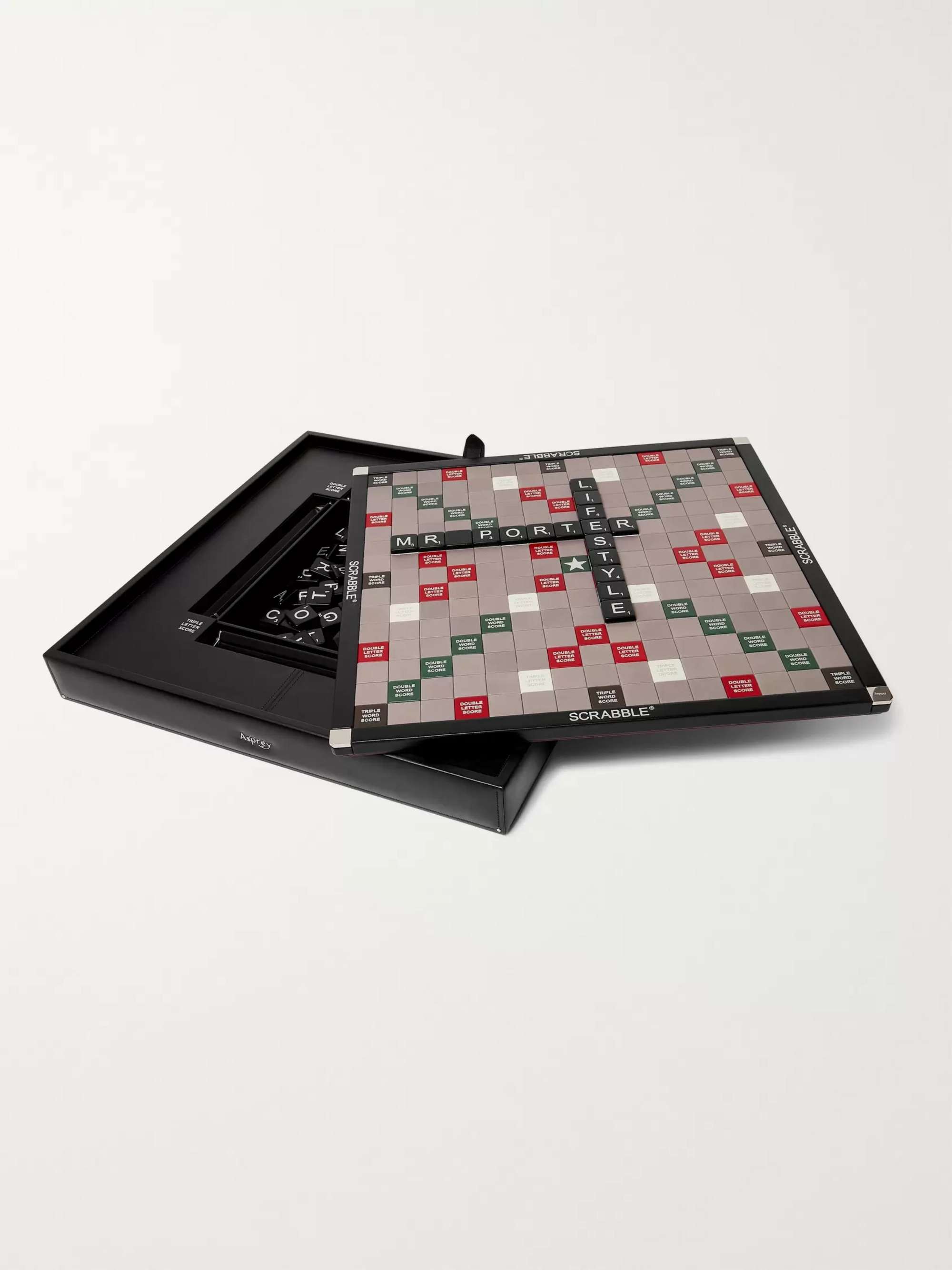 ASPREY Hanover Leather Scrabble Set