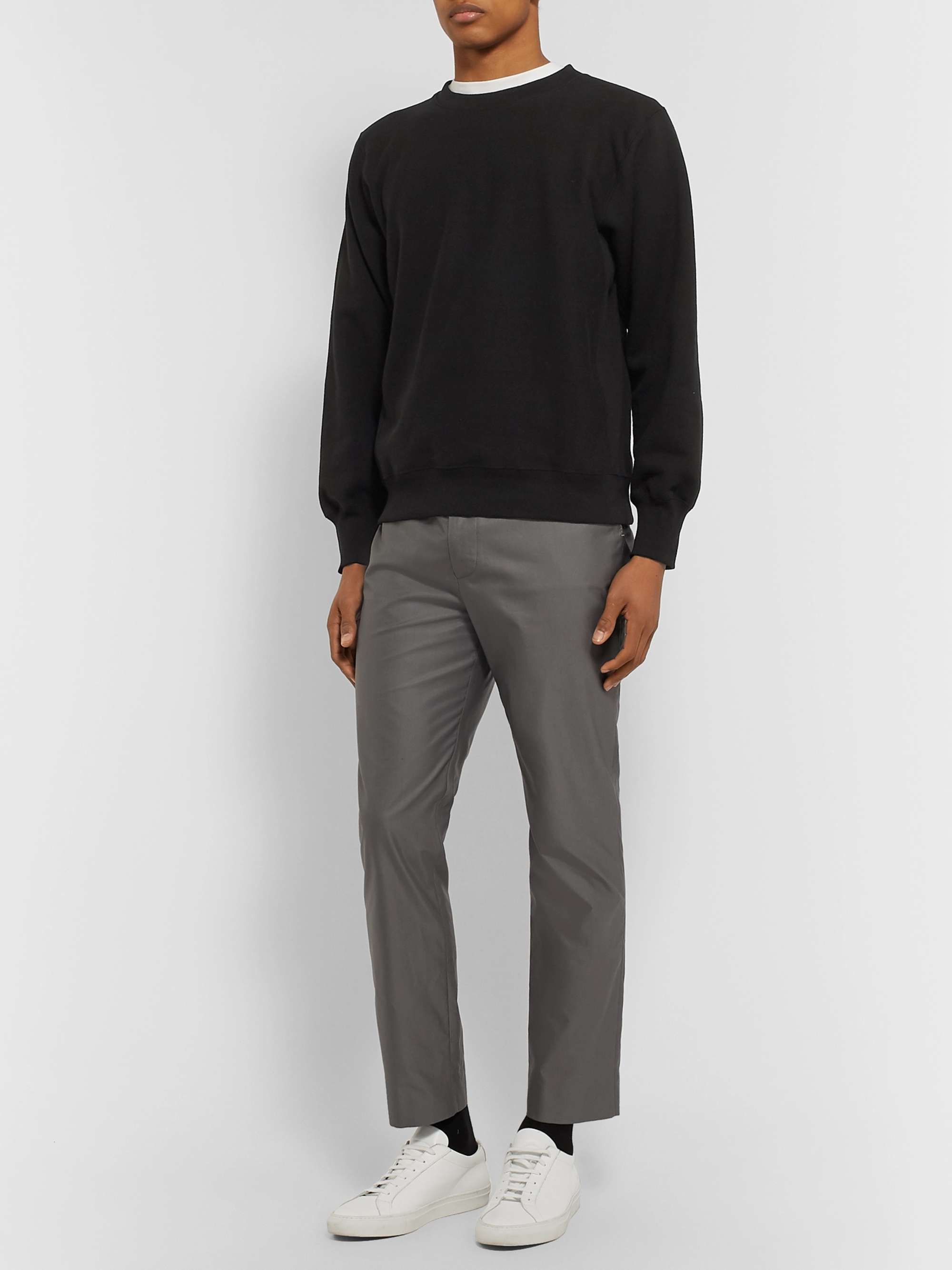 THE ROW Grey LA Track Slim-Fit Tapered Cotton Trousers for Men | MR PORTER