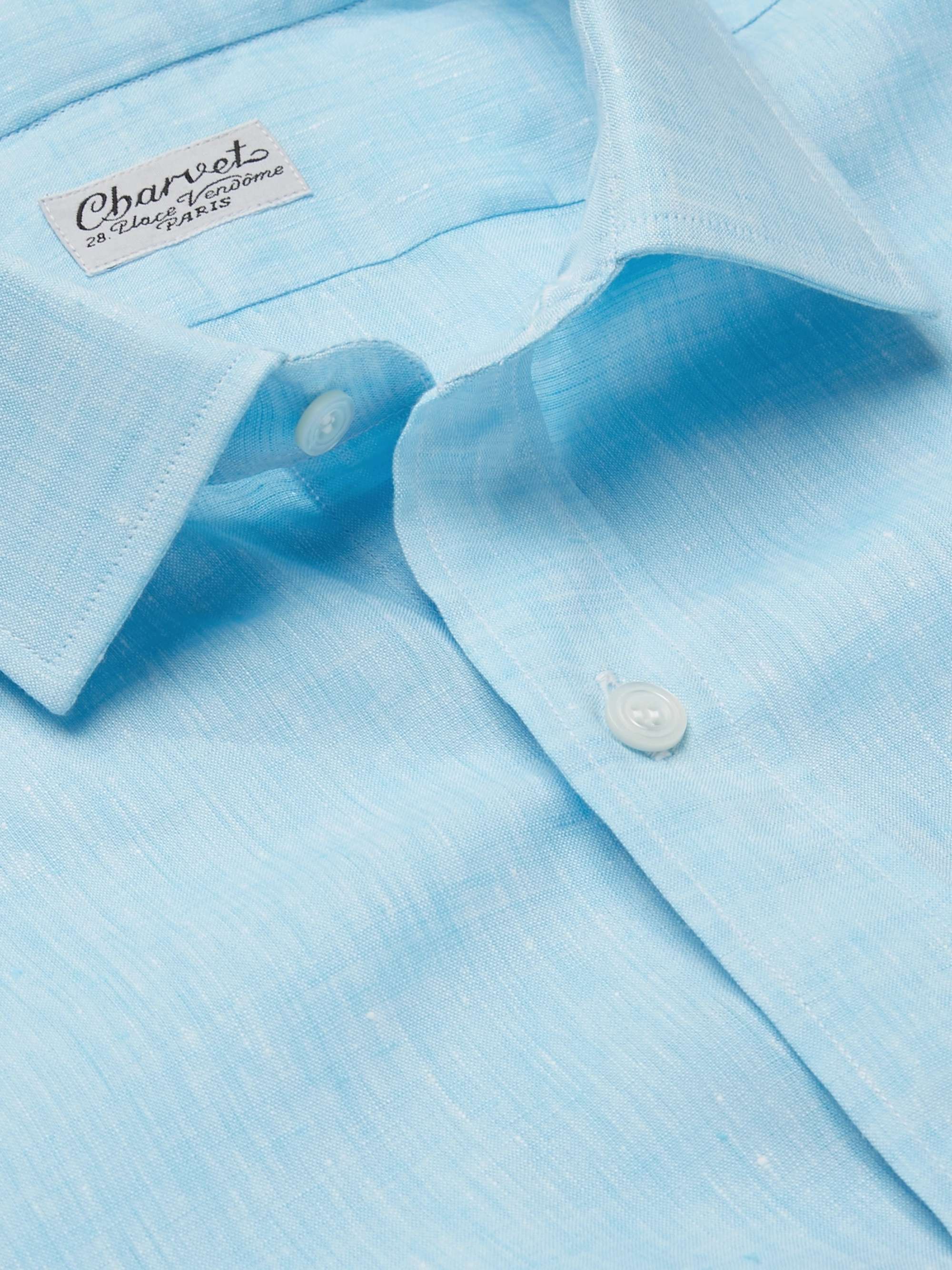CHARVET Mélange Slub Linen Shirt