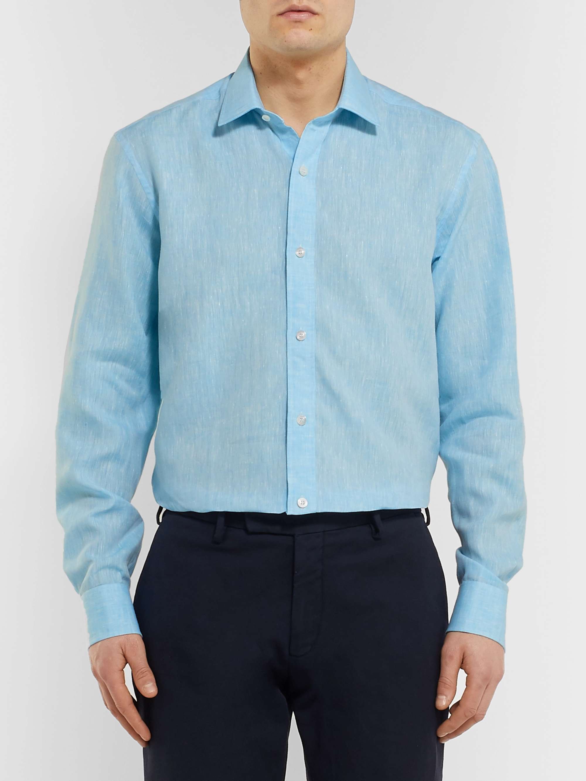 CHARVET Mélange Slub Linen Shirt