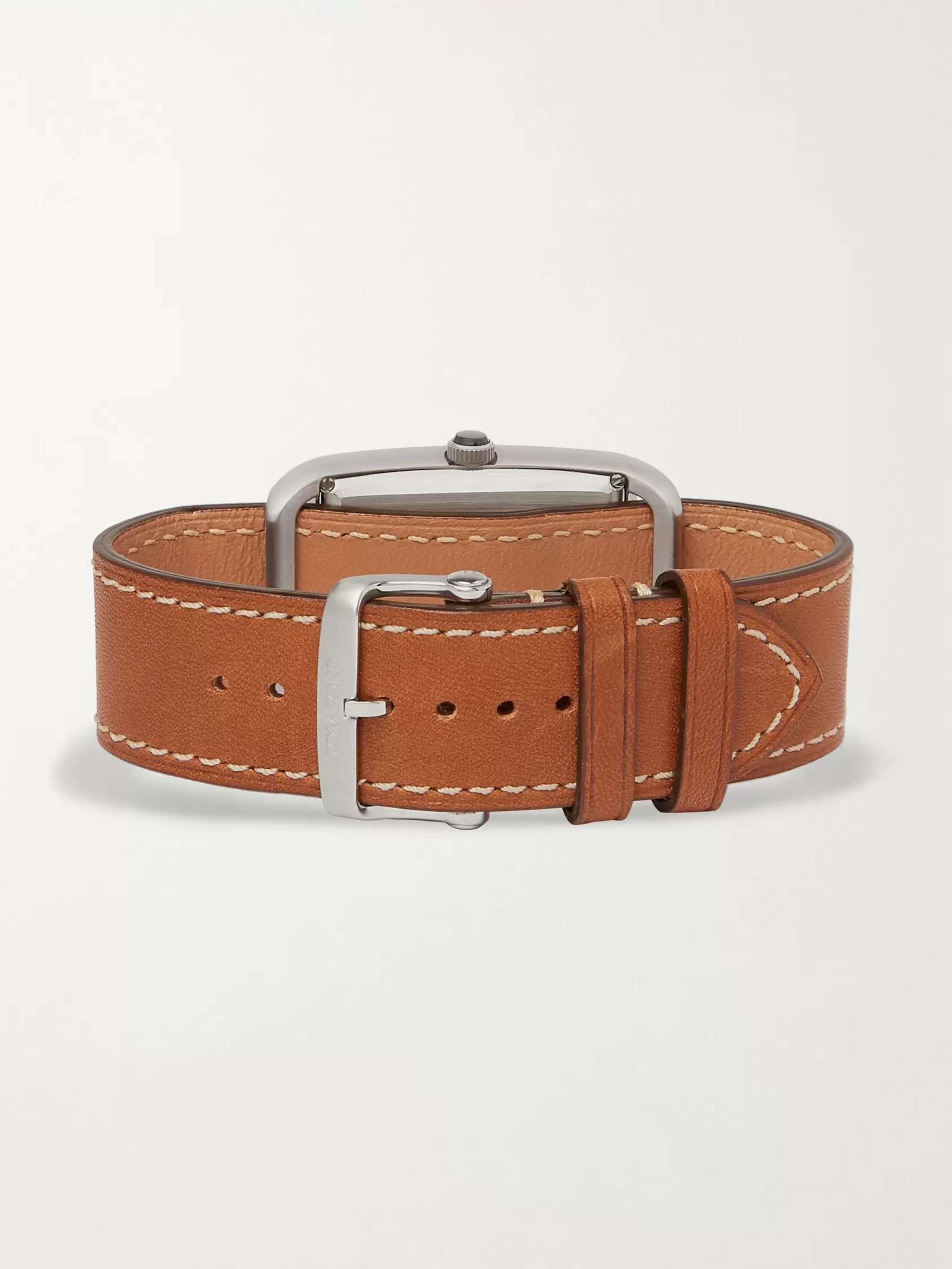 TOM FORD TIMEPIECES 001 Stainless Steel and Leather Watch