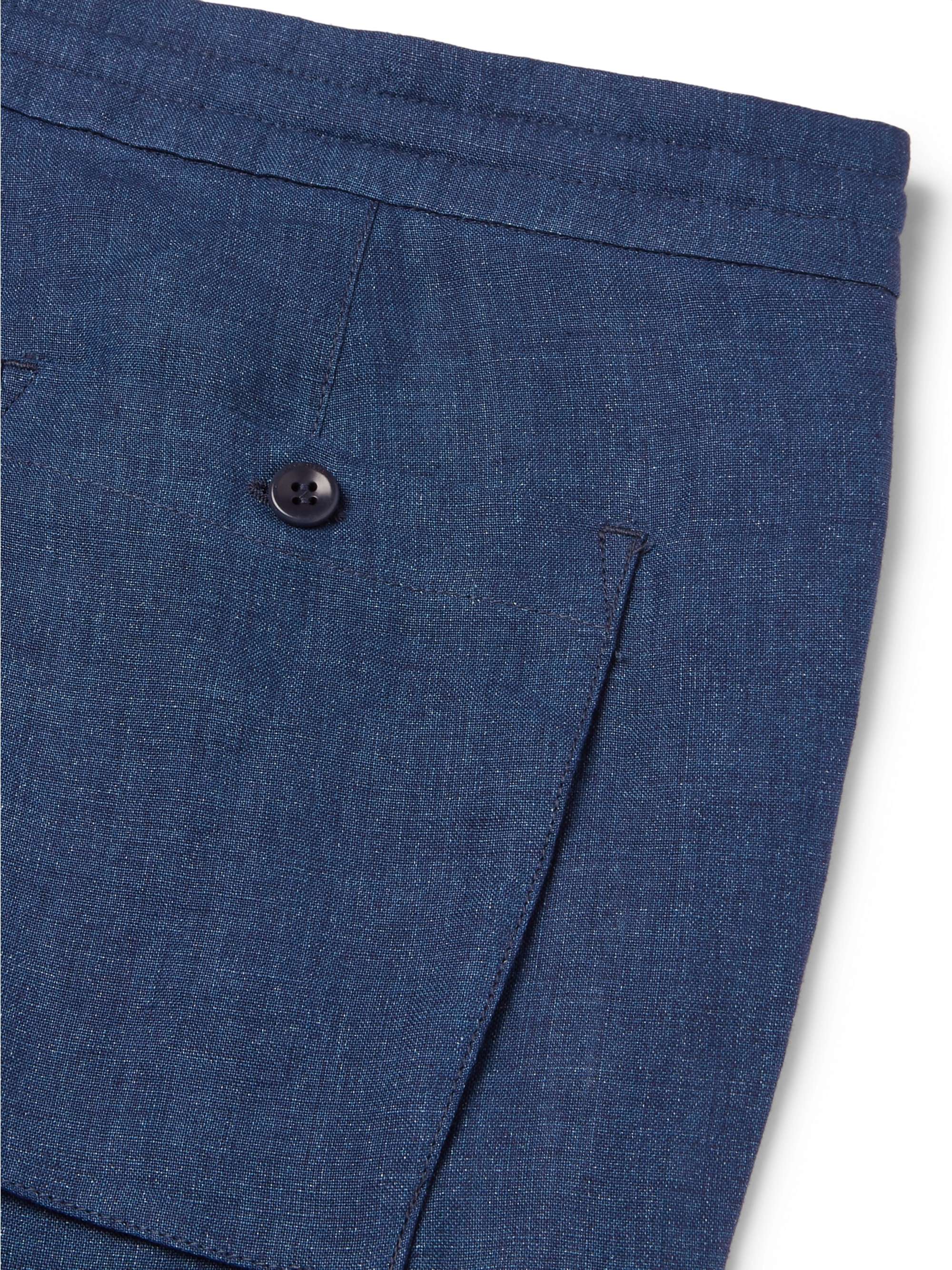 LORO PIANA Slim-Fit Linen Drawstring Trousers