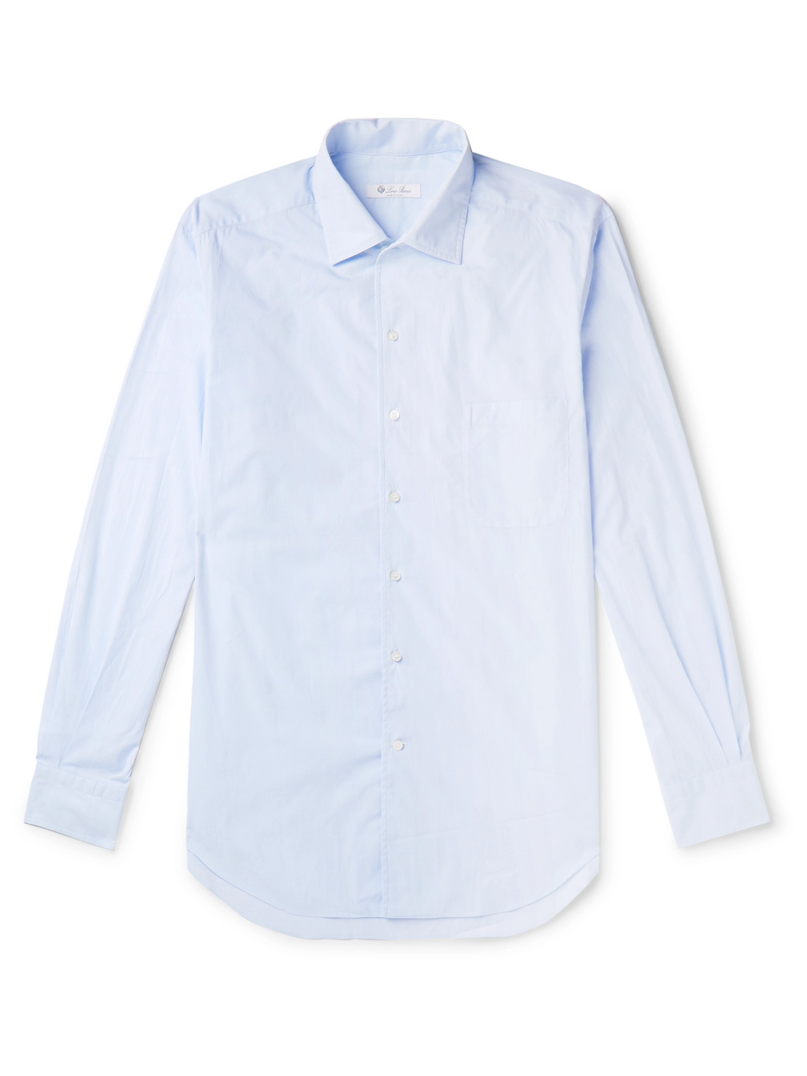 Loro Piana Andre Cotton-poplin Shirt In Blue