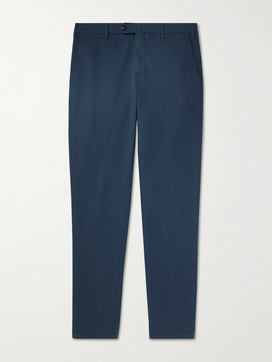 Loro Piana Pantaflat Slim-Fit Pleated Stretch-Cotton Trousers - Men