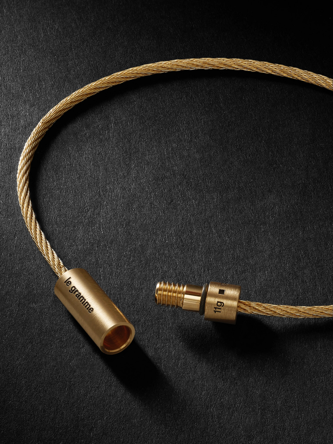 Le Gramme Le 11 Brushed 18-karat Gold Bracelet In Gold