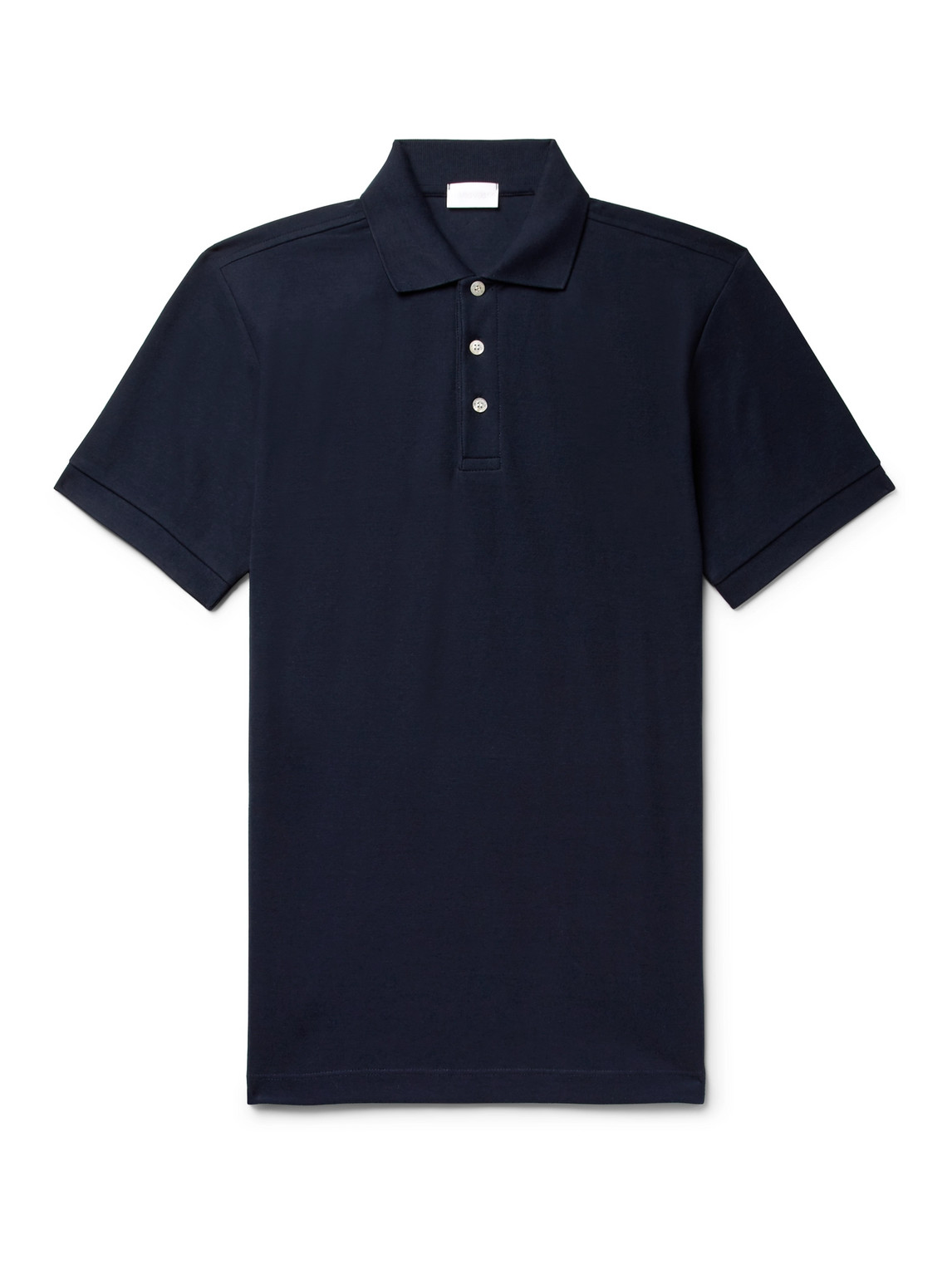 Håndværk Pima Cotton-piqué Polo Shirt In Blue