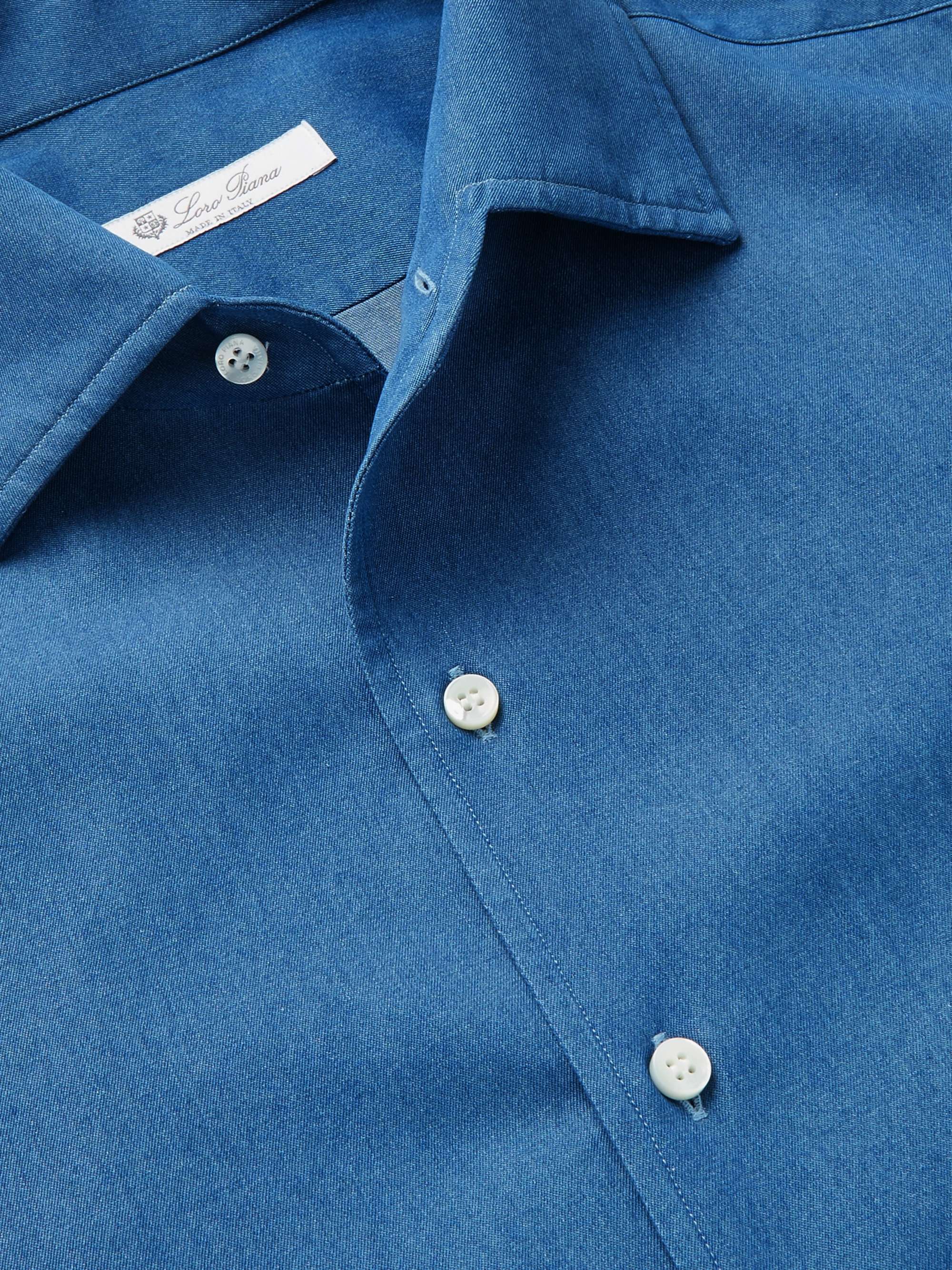 LORO PIANA Andre Cotton-Chambray Shirt
