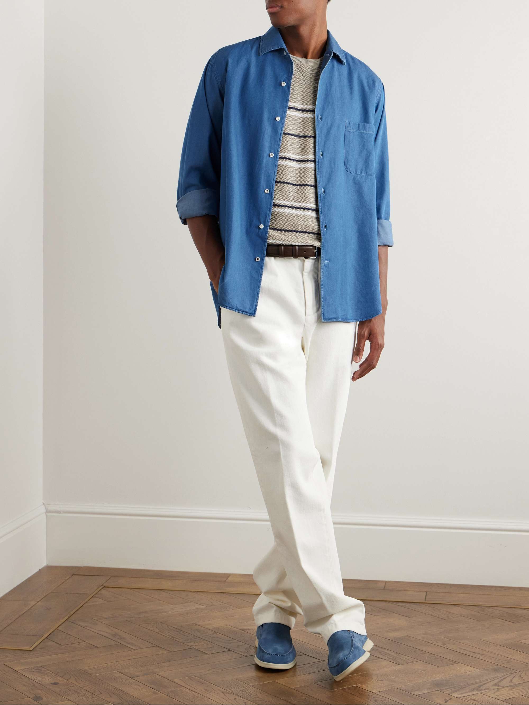 LORO PIANA Andre Cotton-Chambray Shirt
