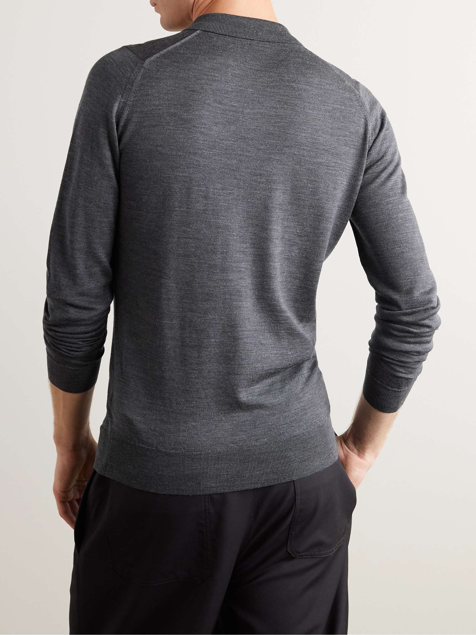 JOHN SMEDLEY Belper Slim-Fit Merino Wool Polo Shirt