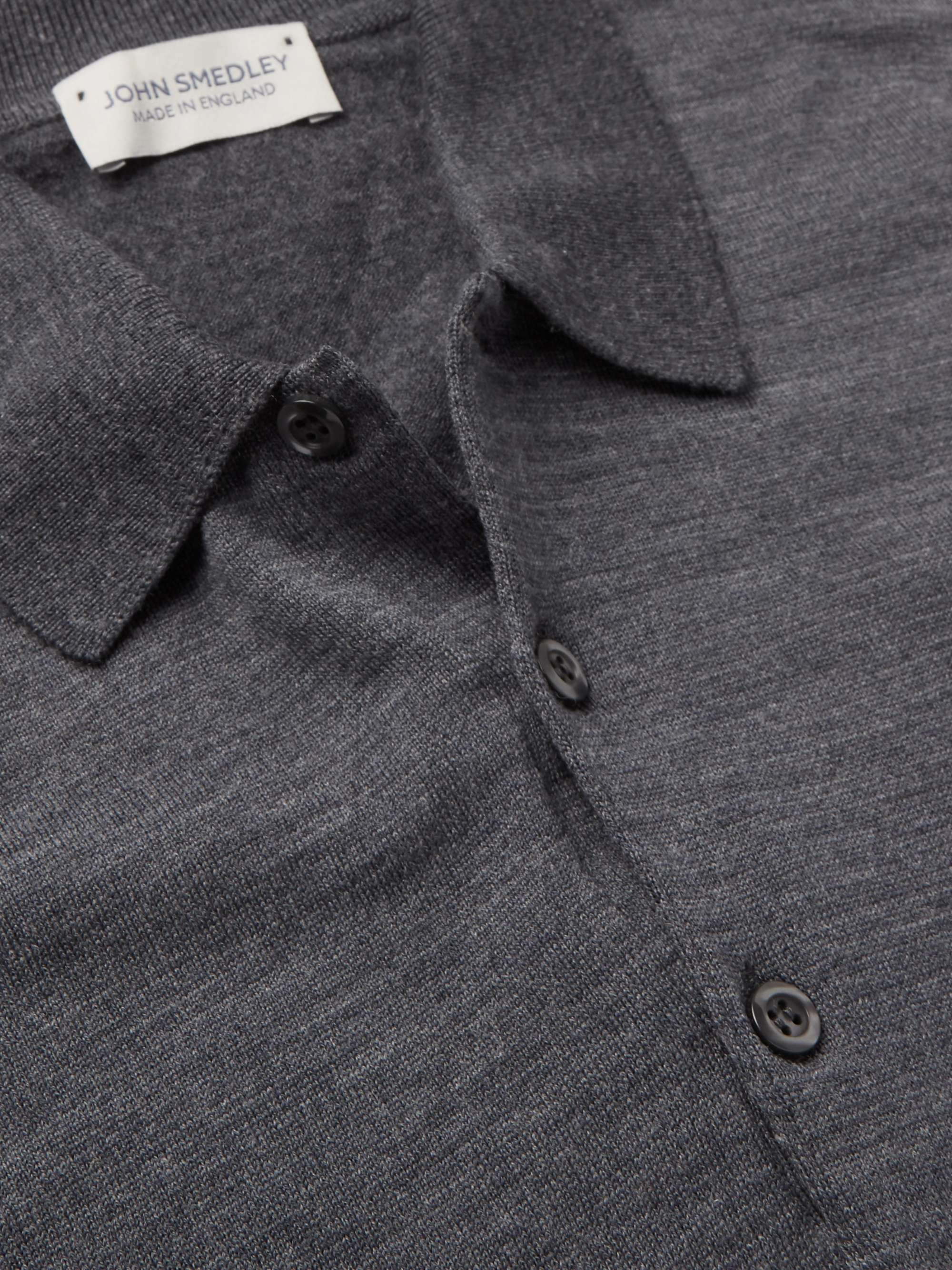 JOHN SMEDLEY Belper Slim-Fit Merino Wool Polo Shirt