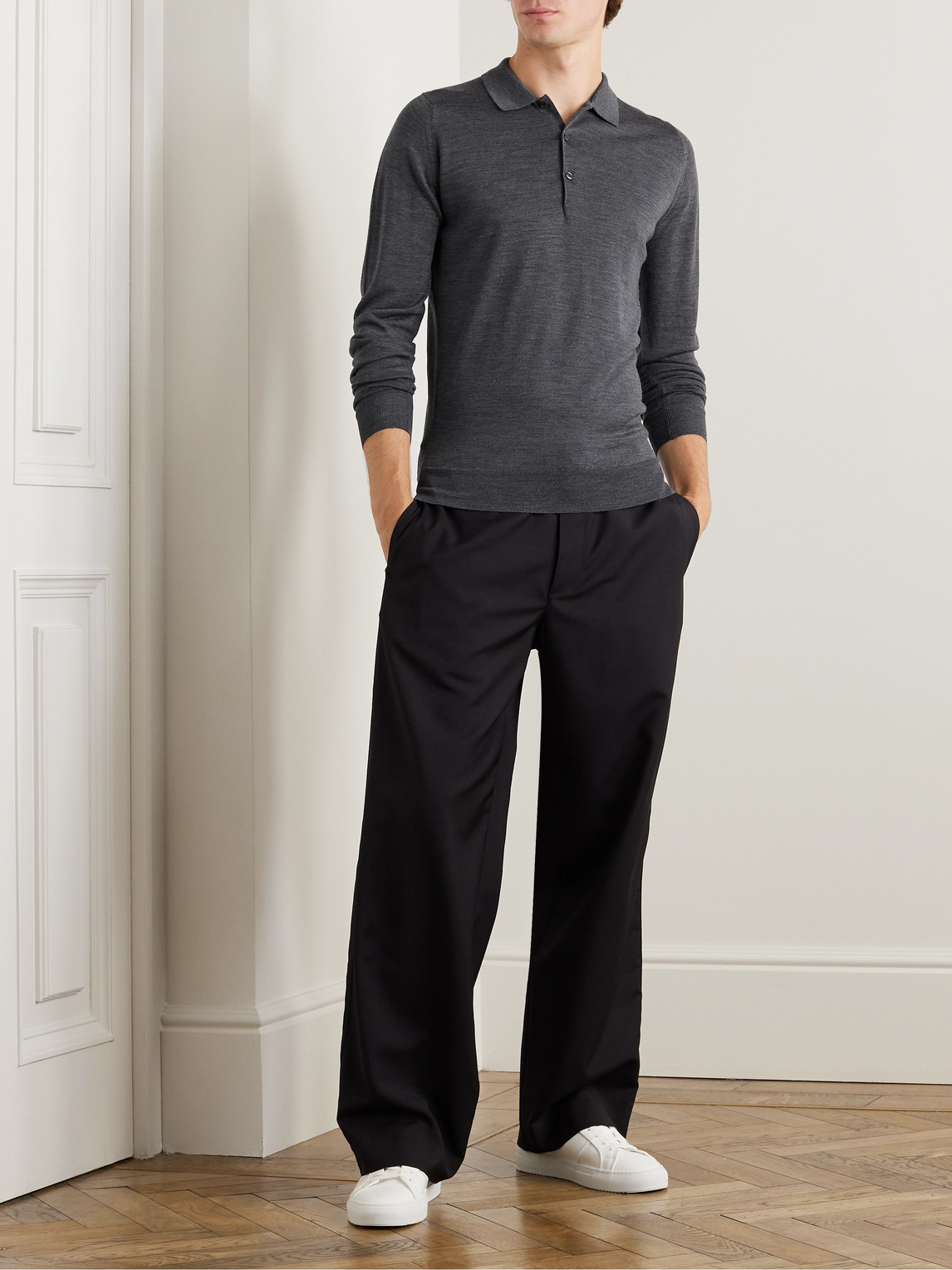 Belper Slim-Fit Merino Wool Polo Shirt — 2