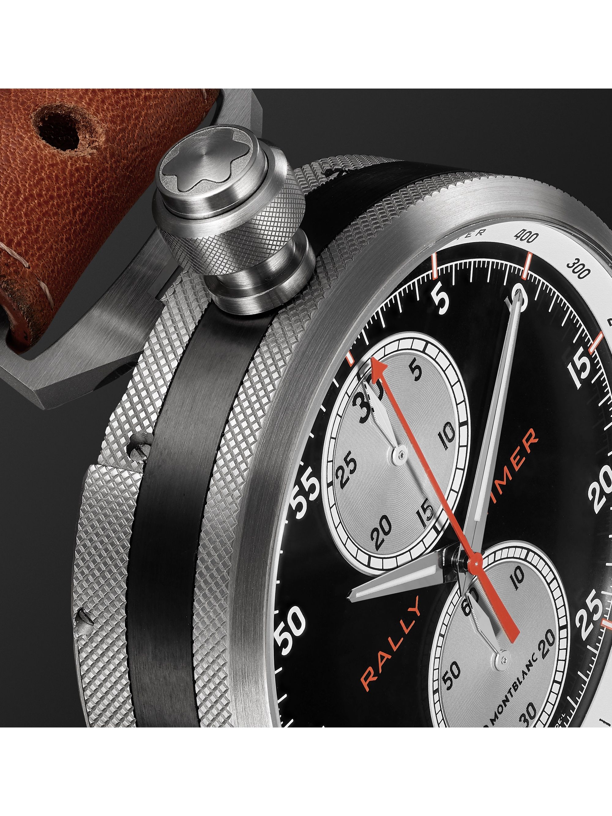 MONTBLANC TimeWalker Rally Timer Limited Edition Hand-Wound Chronograph 50mm Titanium and Leather Watch, Ref. No. 118487