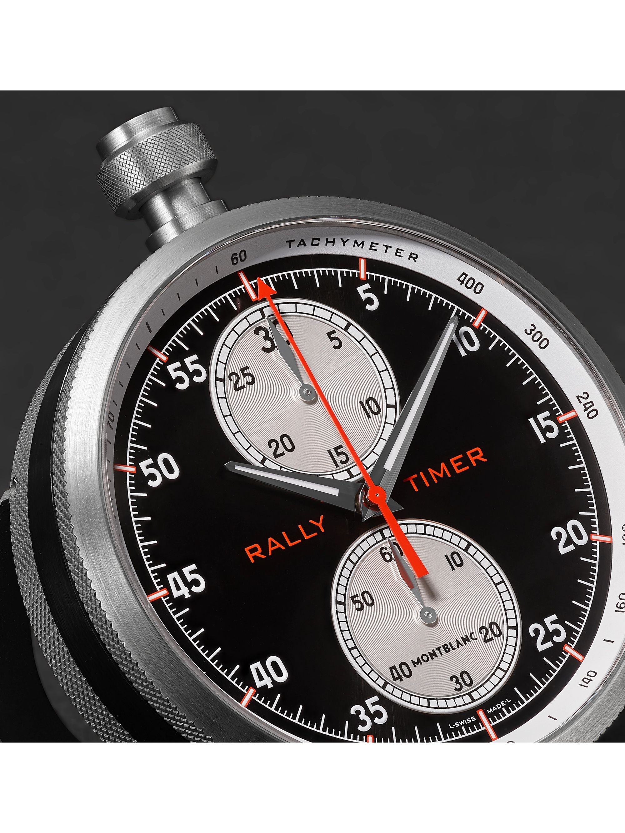 MONTBLANC TimeWalker Rally Timer Limited Edition Hand-Wound Chronograph 50mm Titanium and Leather Watch, Ref. No. 118487