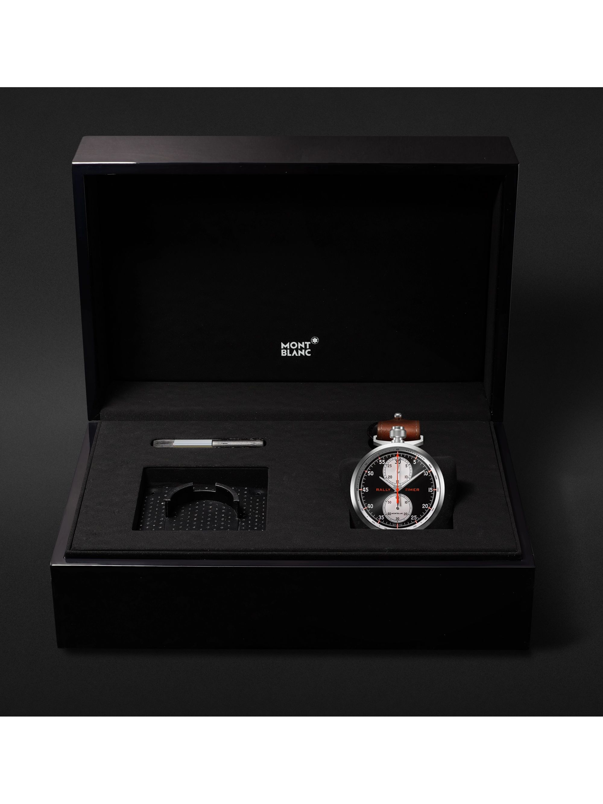 MONTBLANC TimeWalker Rally Timer Limited Edition Hand-Wound Chronograph 50mm Titanium and Leather Watch, Ref. No. 118487