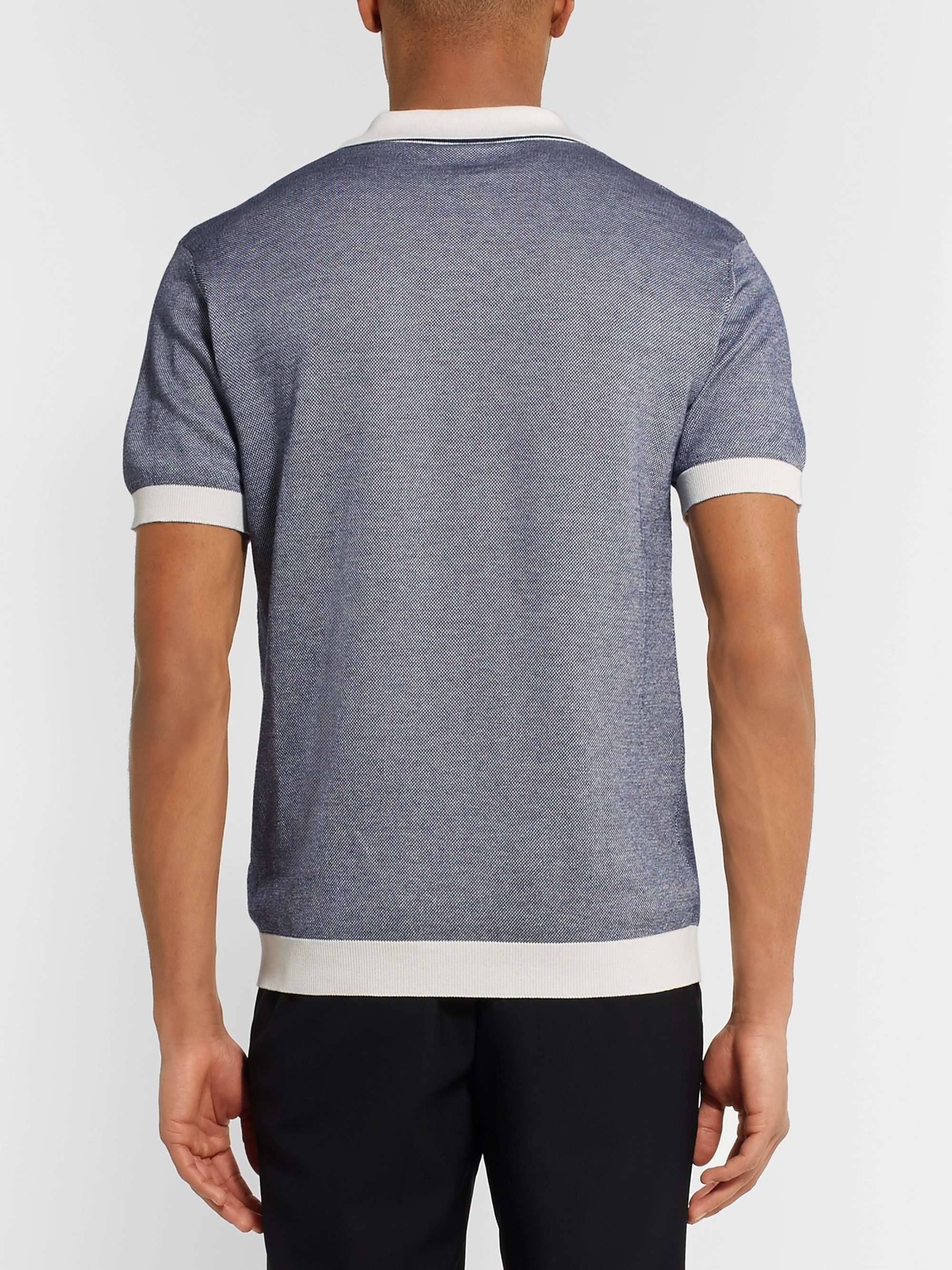 MR P. Knitted Cotton-Piqué Polo Shirt