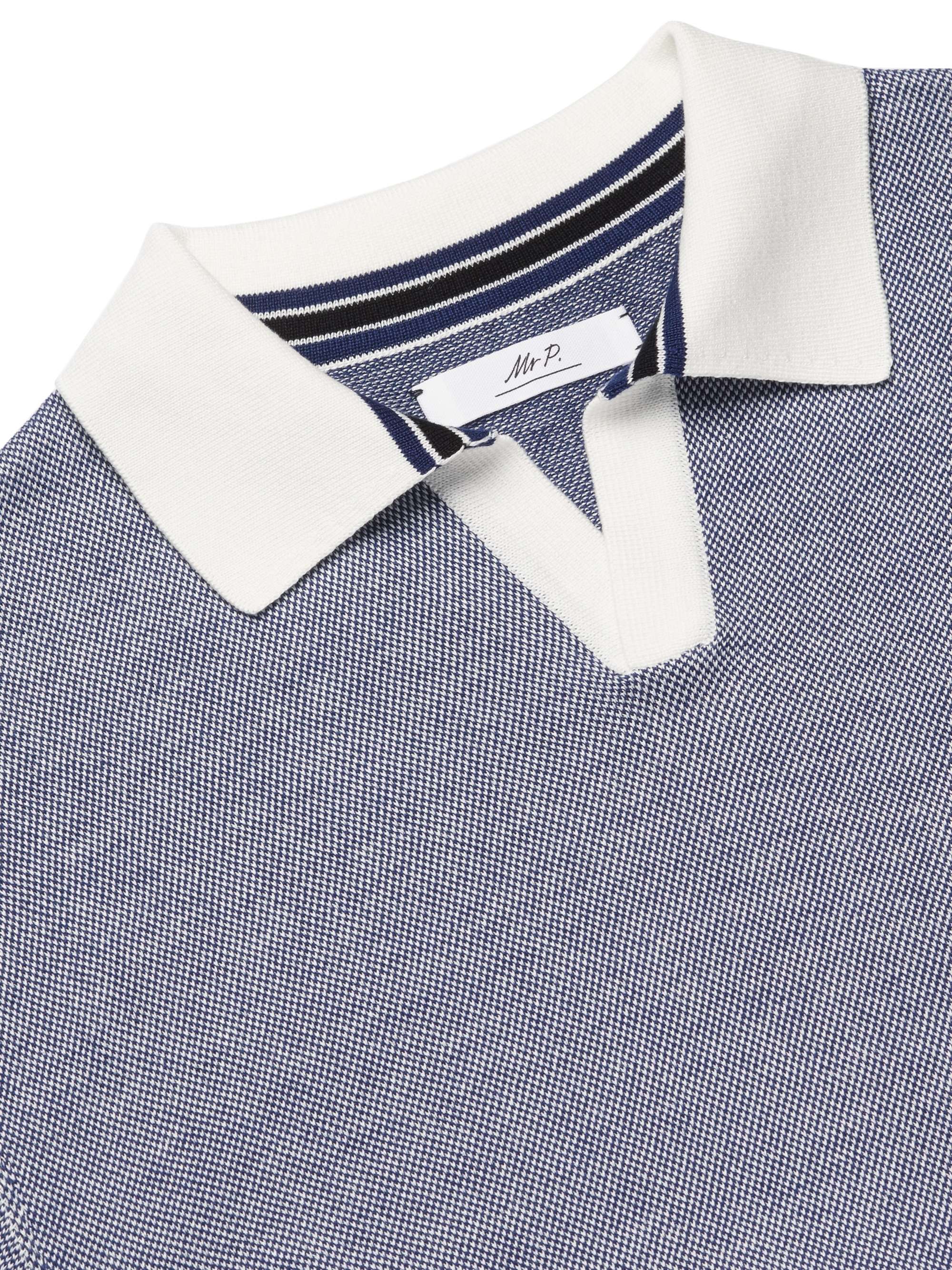MR P. Knitted Cotton-Piqué Polo Shirt