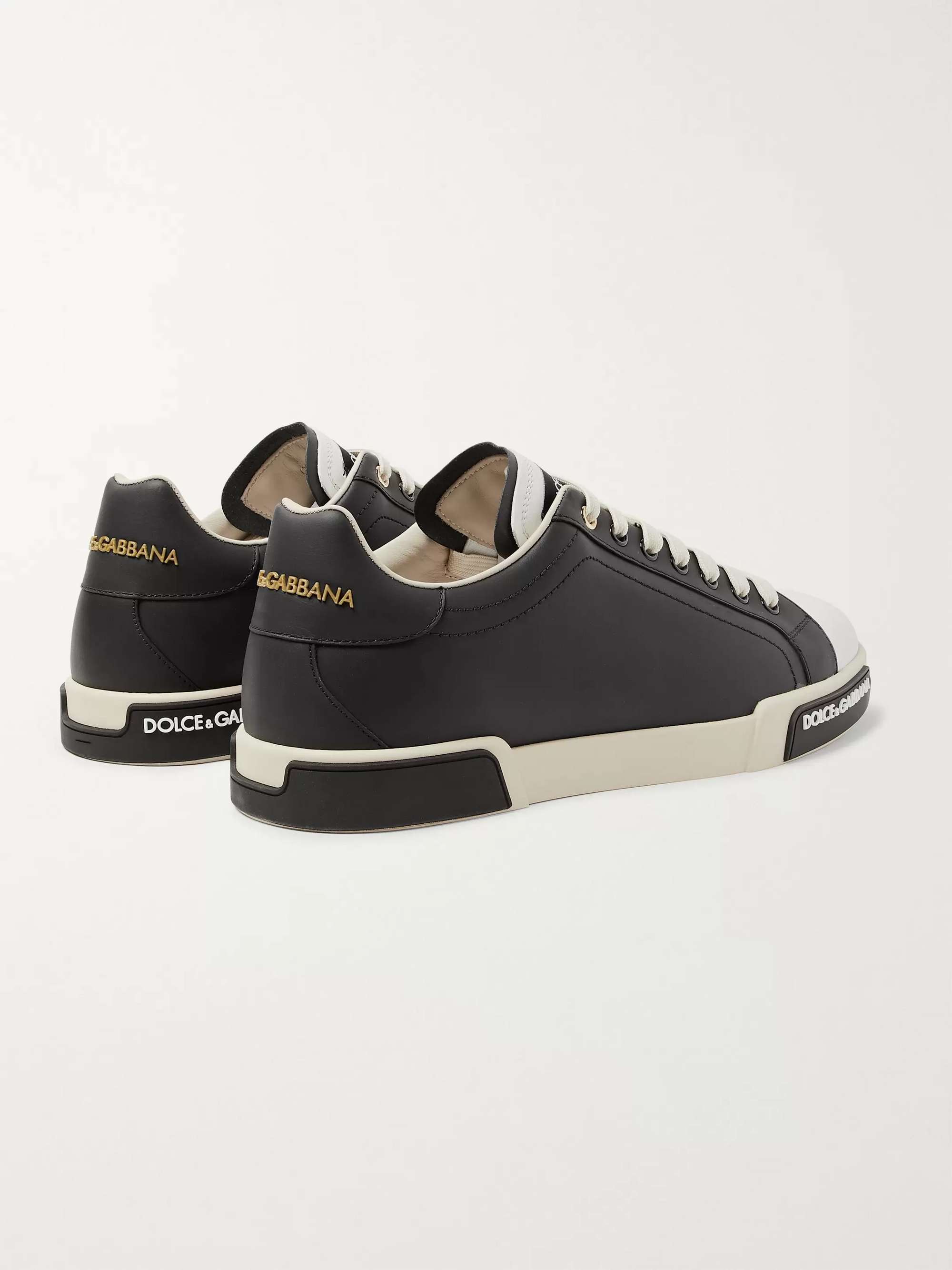 DOLCE&GABBANA Colour-Block Leather Sneakers