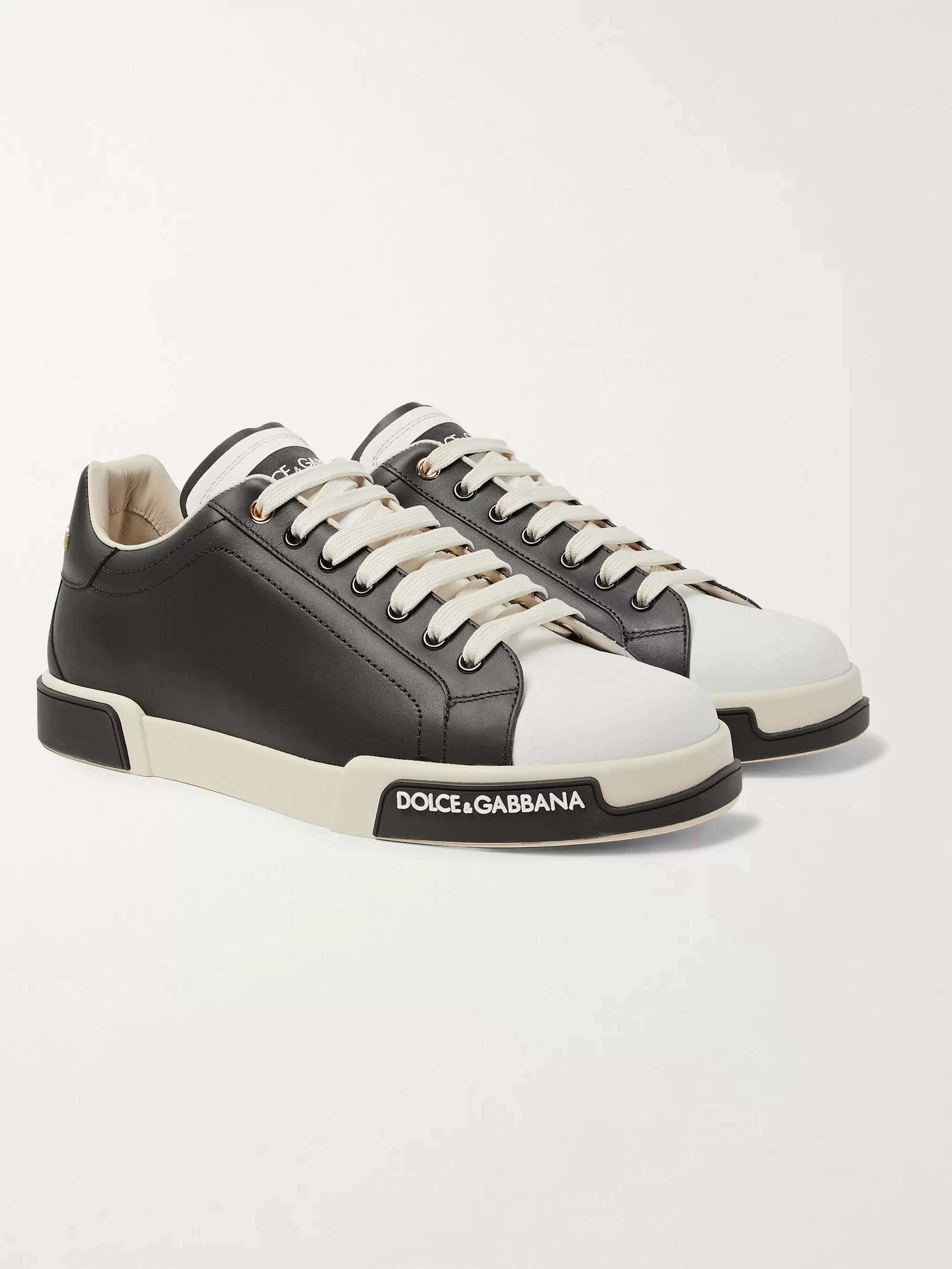 DOLCE&GABBANA Colour-Block Leather Sneakers