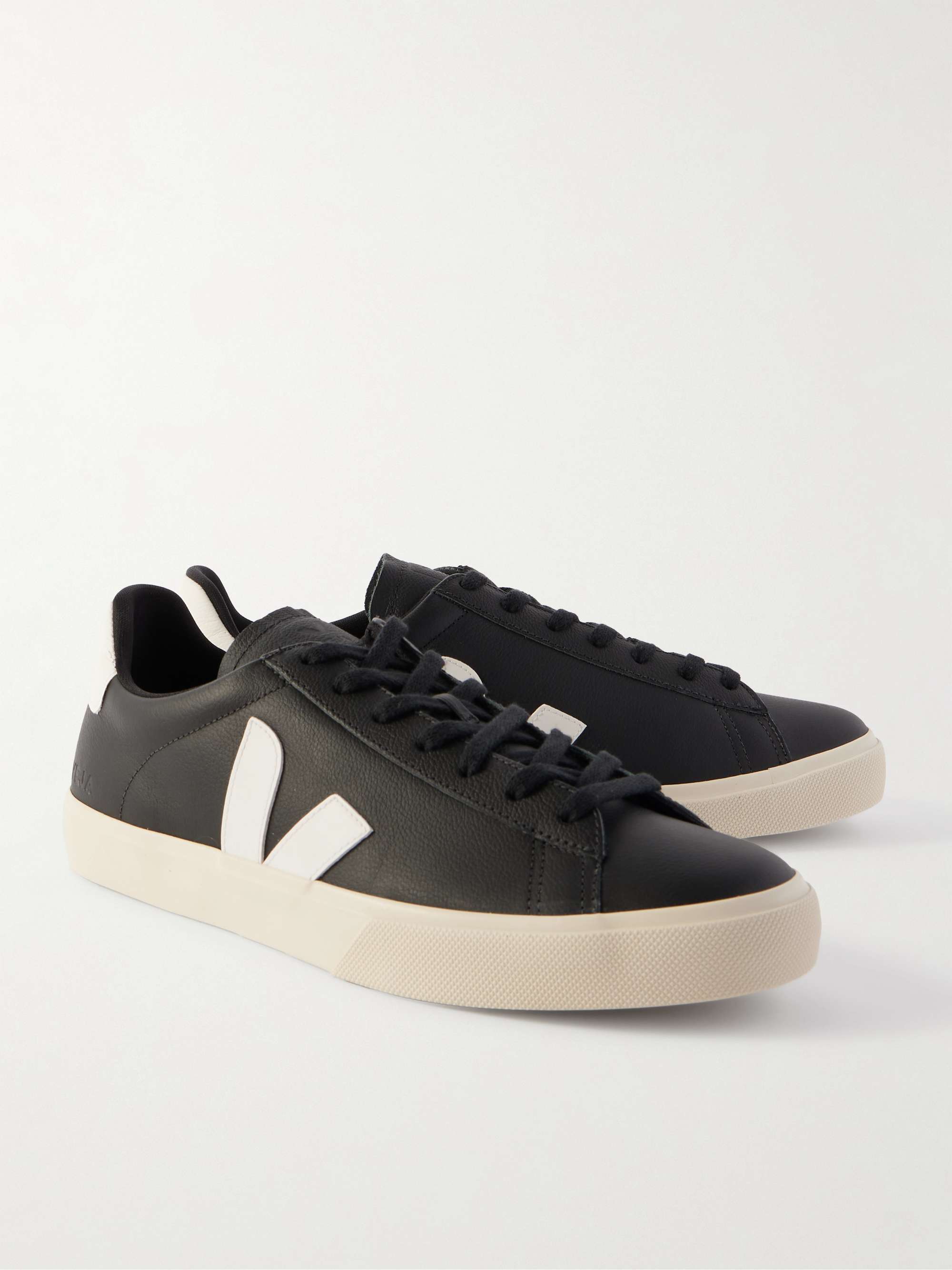 VEJA Campo Suede-Trimmed Leather Sneakers