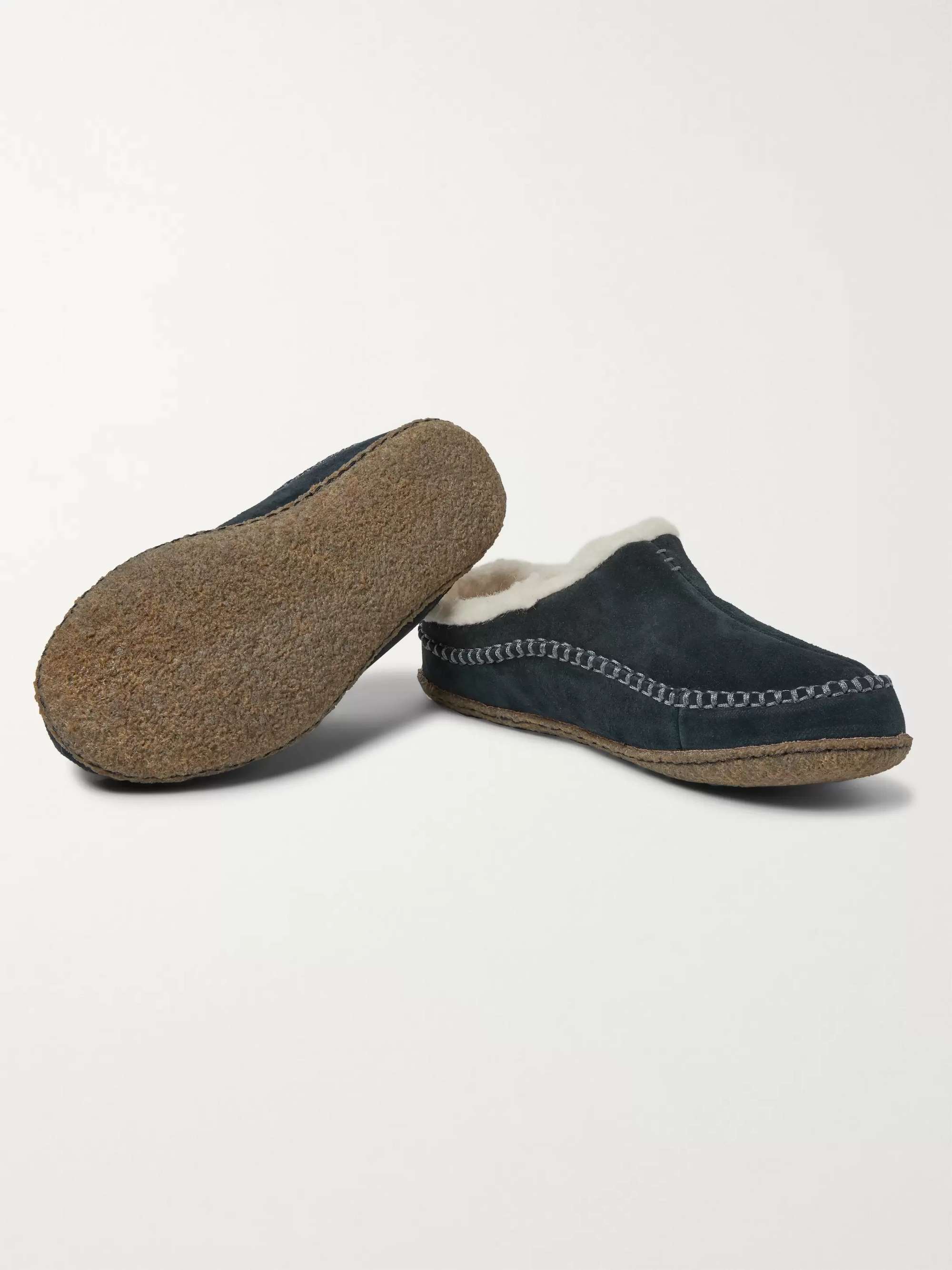 SOREL Falcon Ridge II Fleece-Lined Suede Slippers
