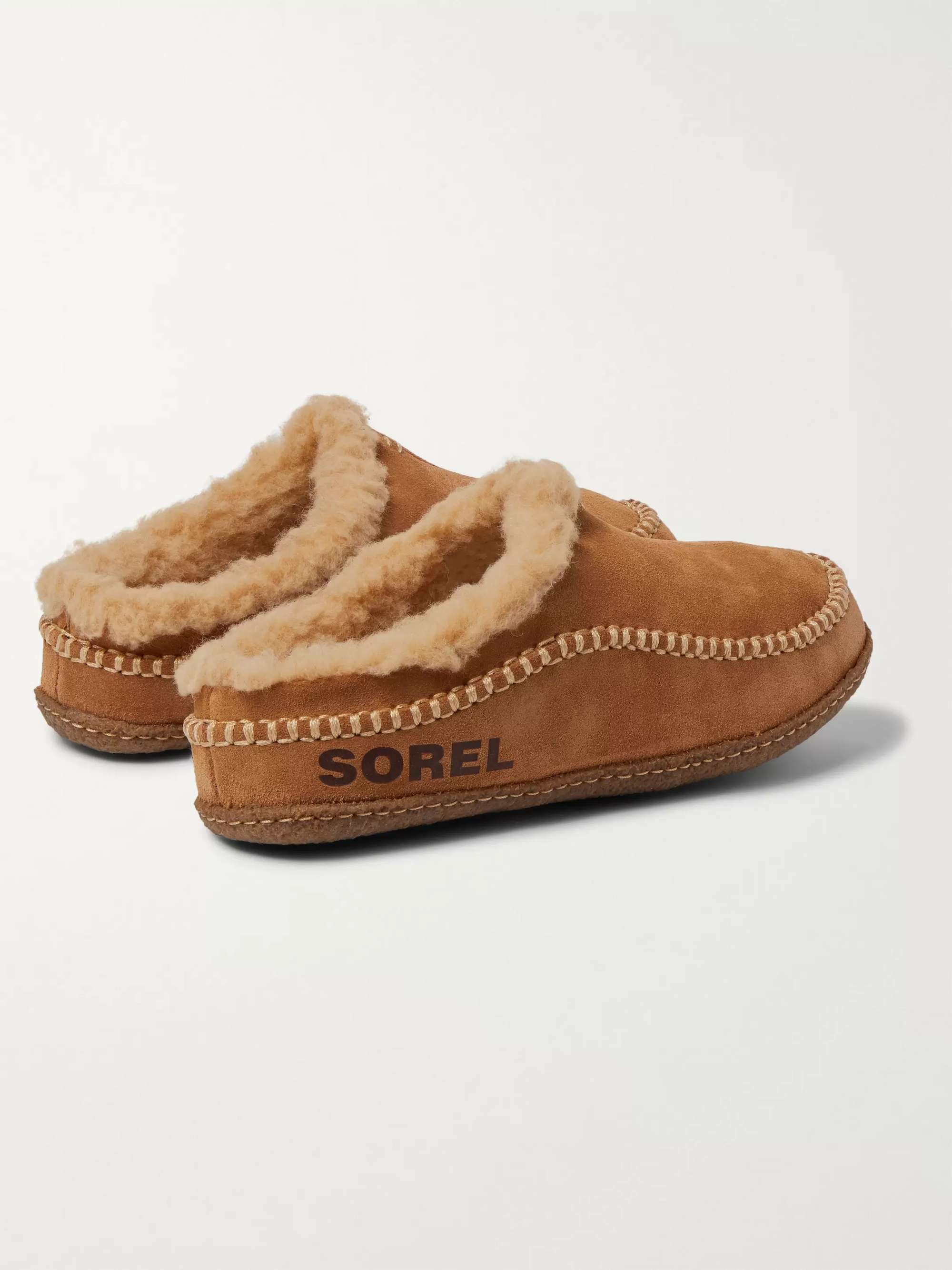 SOREL Falcon Ridge II Fleece-Lined Suede Slippers