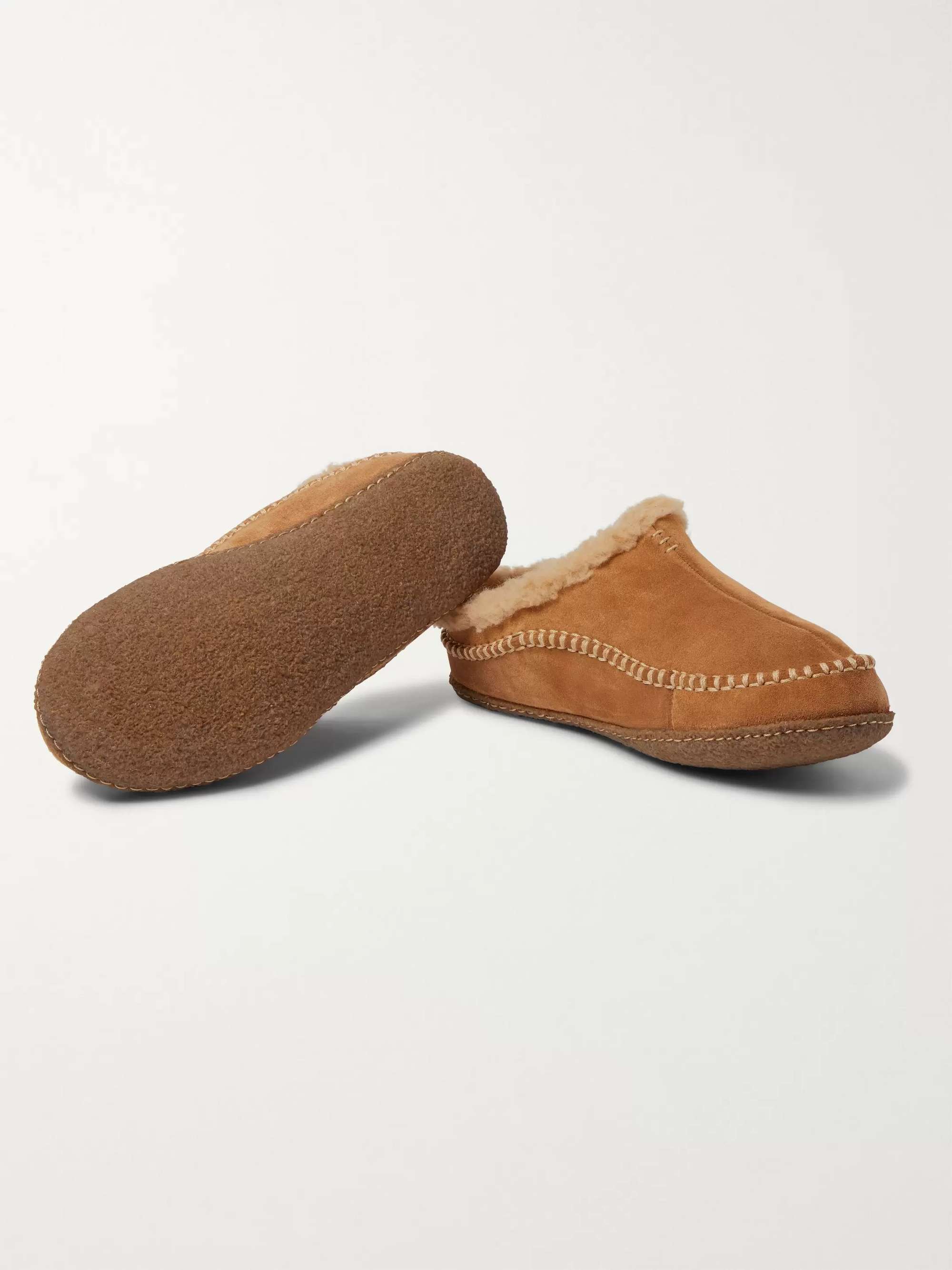 SOREL Falcon Ridge II Fleece-Lined Suede Slippers