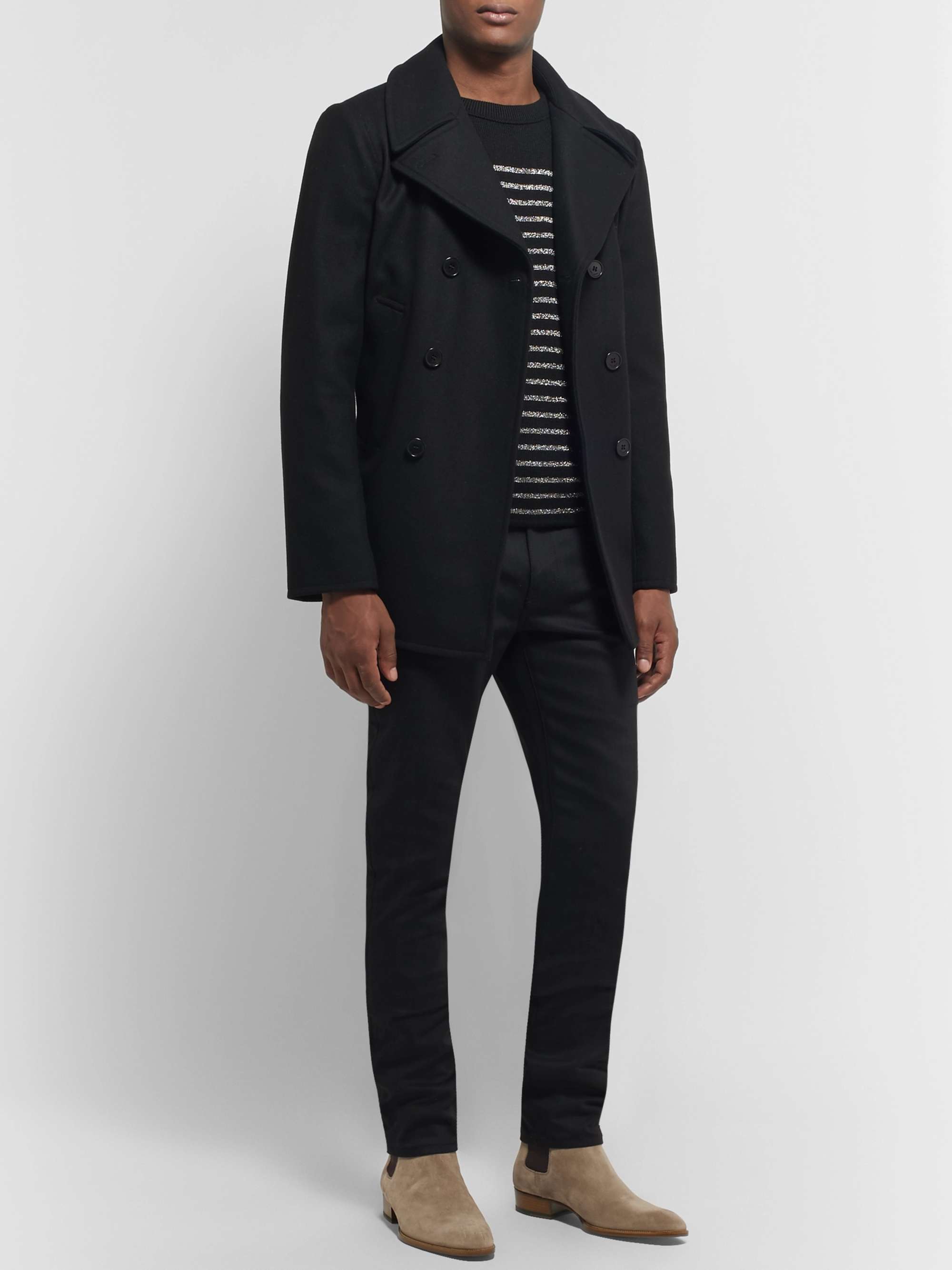 SAINT LAURENT Wyatt Suede Chelsea Boots
