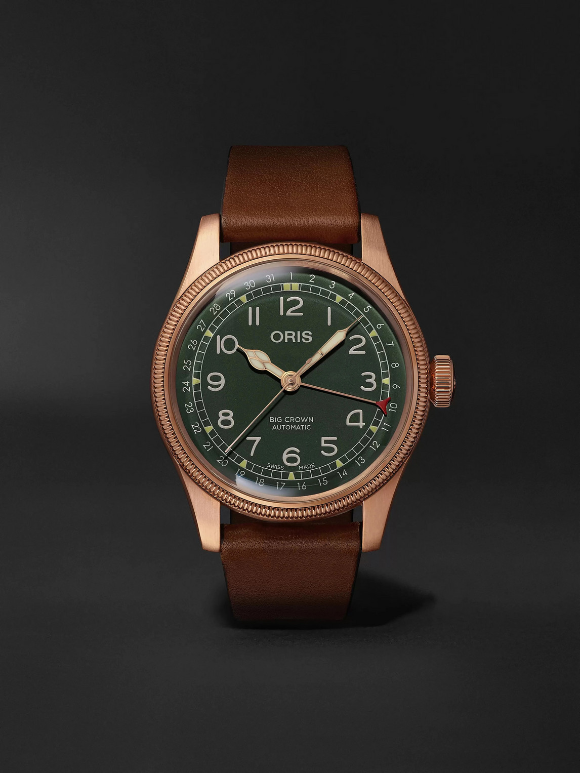 Oris – Big Crown Pointer Date Automatic 40mm Bronze and Leather Watch, Ref. No. 01 754 7741 3167-07 5 20 58BR