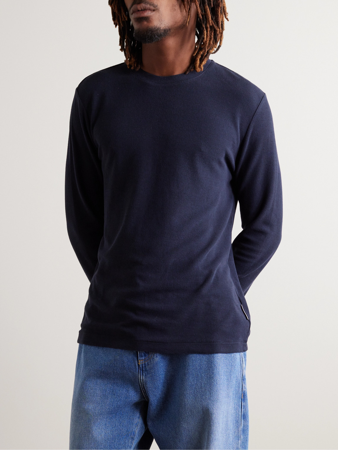 Clive Waffle-Knit Cotton And Modal-Blend T-Shirt