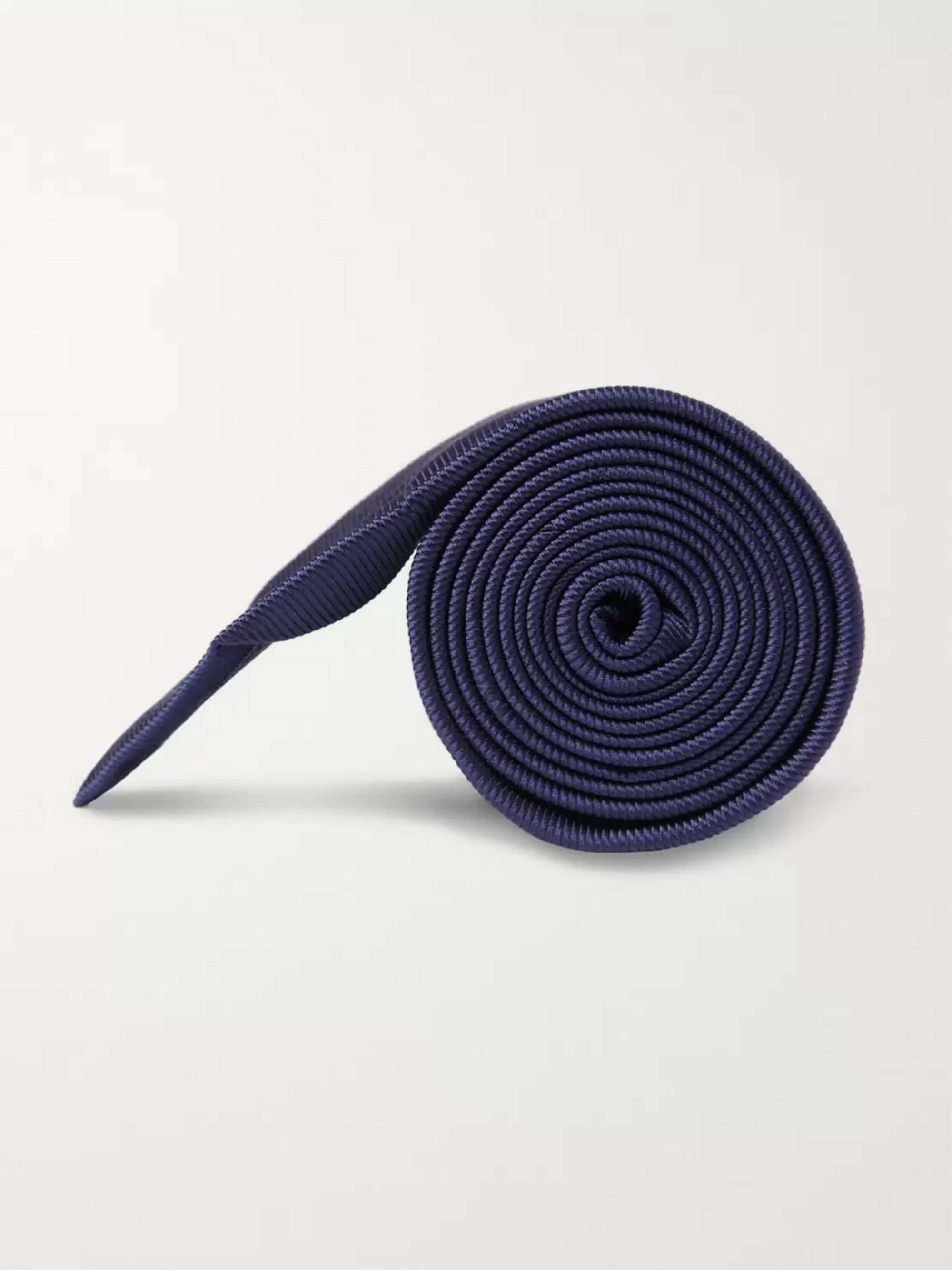 TURNBULL & ASSER 8cm Ribbed Silk Tie