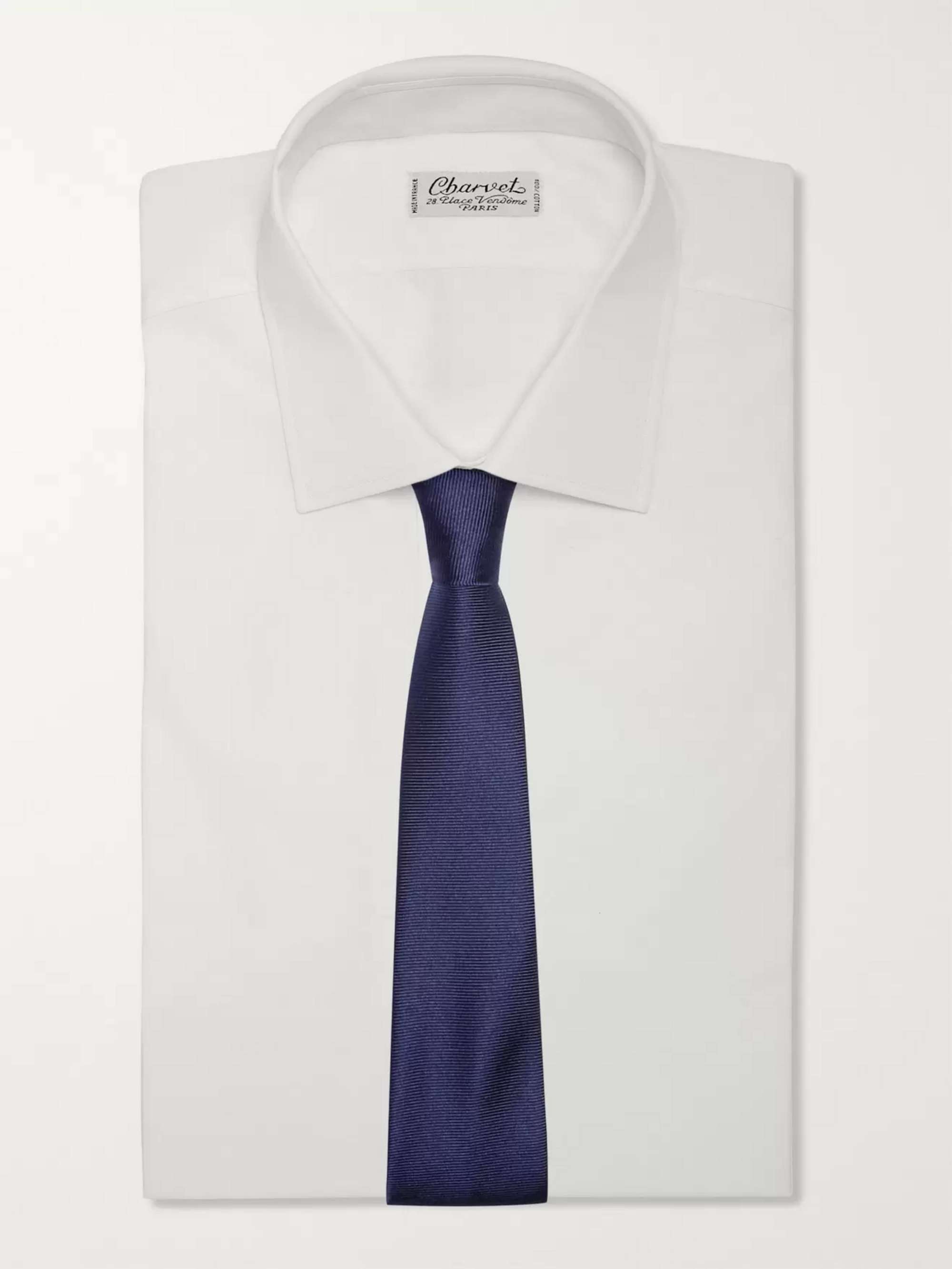 TURNBULL & ASSER 8cm Ribbed Silk Tie