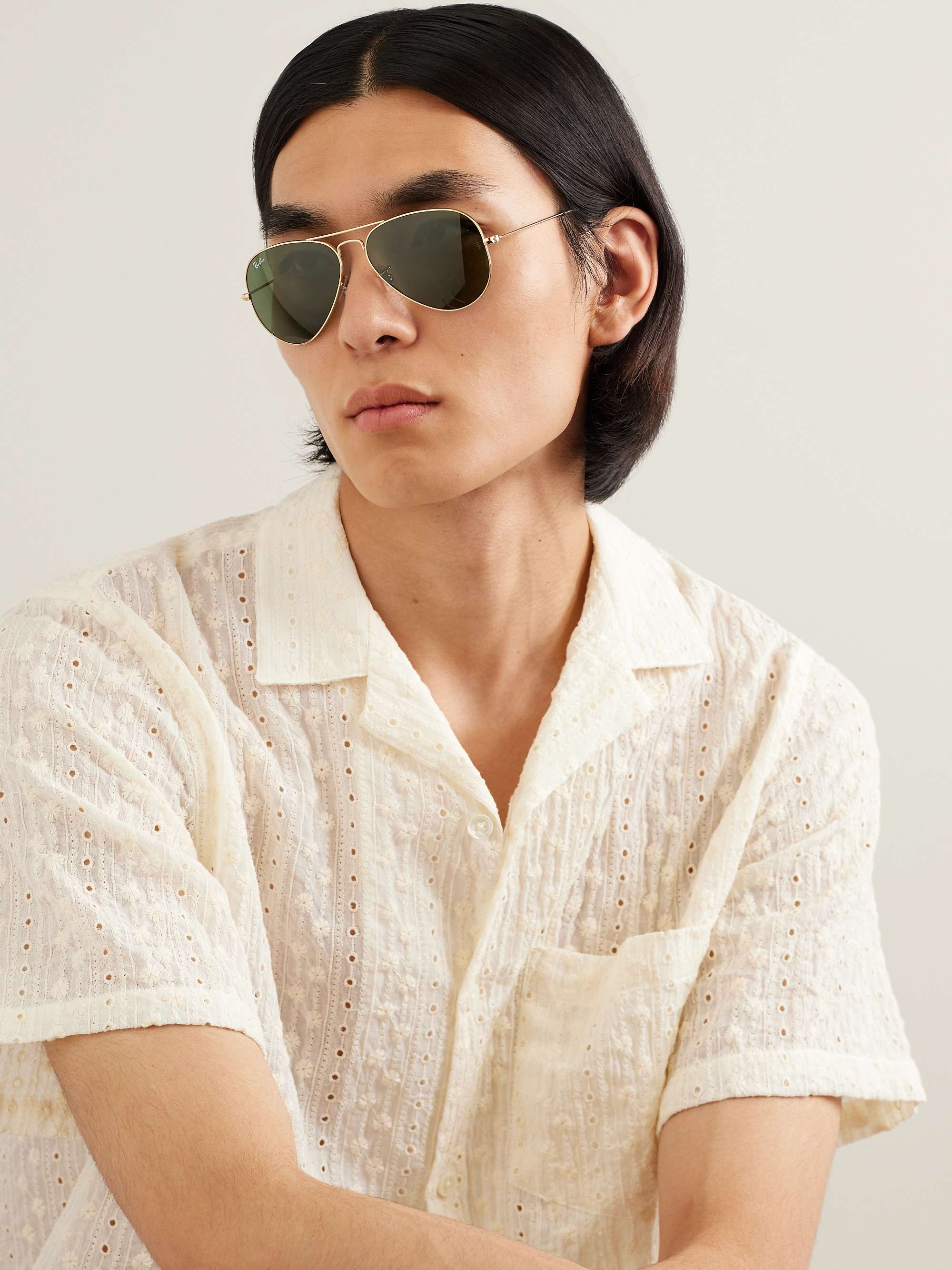 RAY-BAN Aviator Gold-Tone Sunglasses | MR PORTER